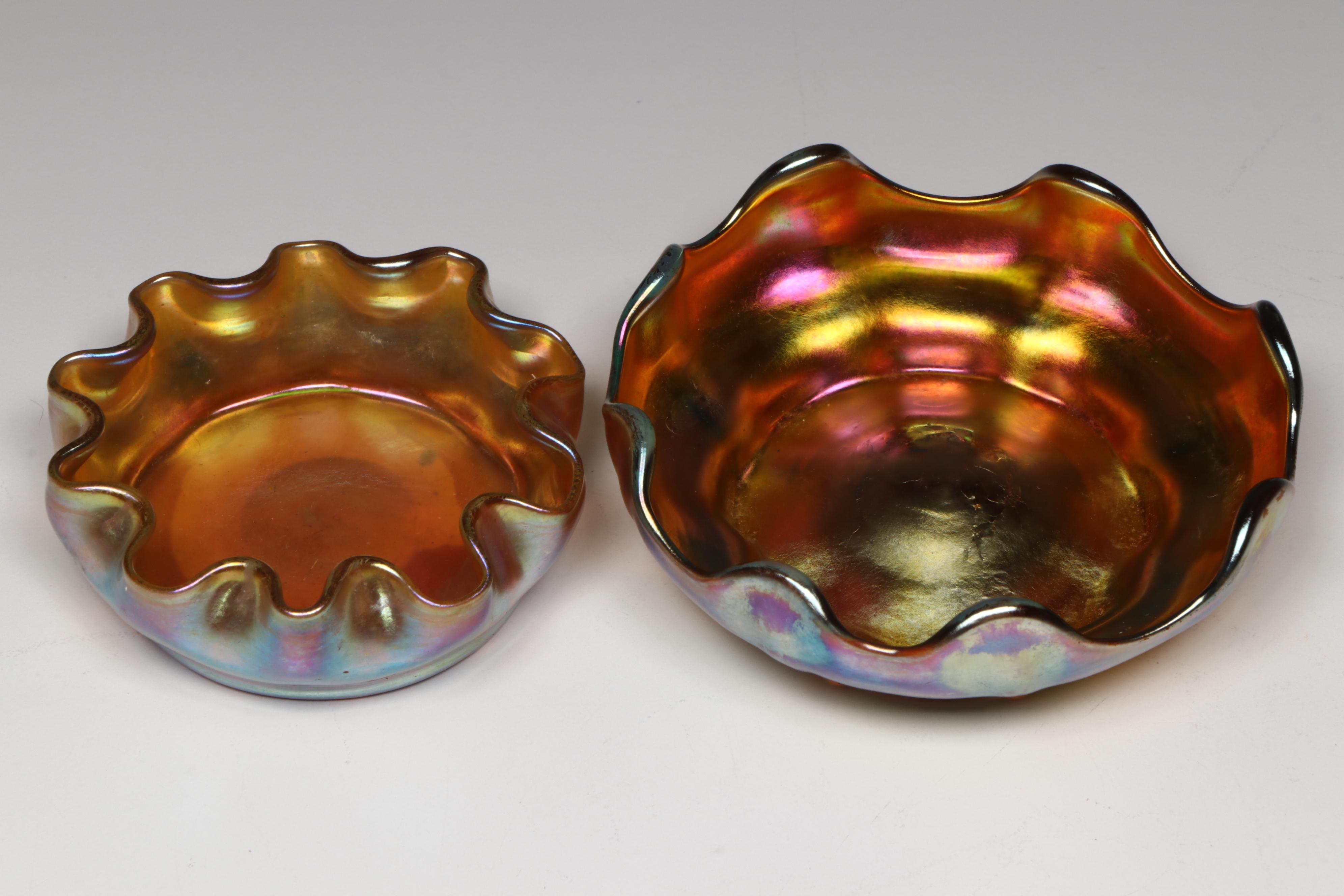 Louis Comfort Tiffany Favrile Art Glass Bowls