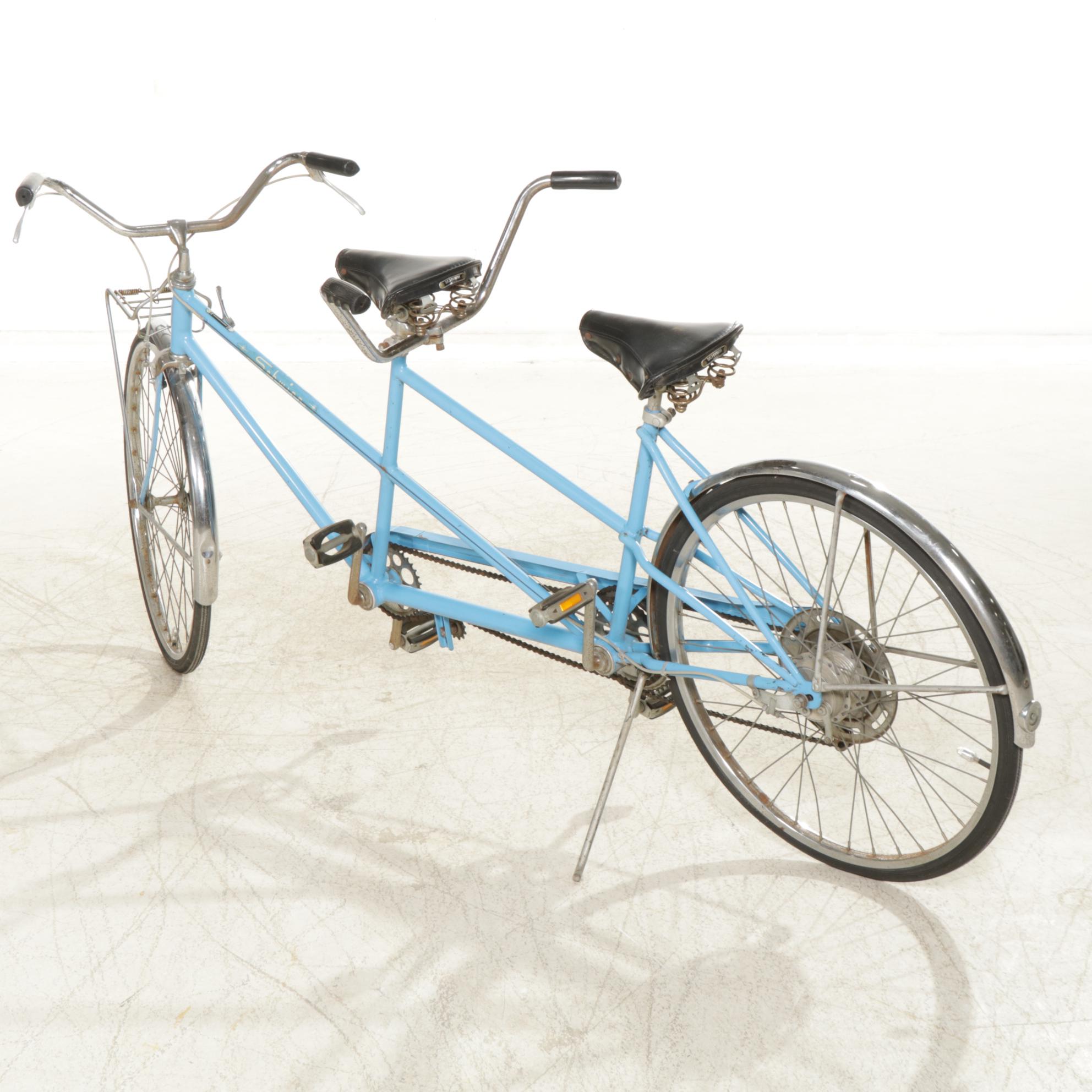 Schwinn "De Luxe Twinn" Tandem 5-Speed Cruiser Bicycle in Blue
