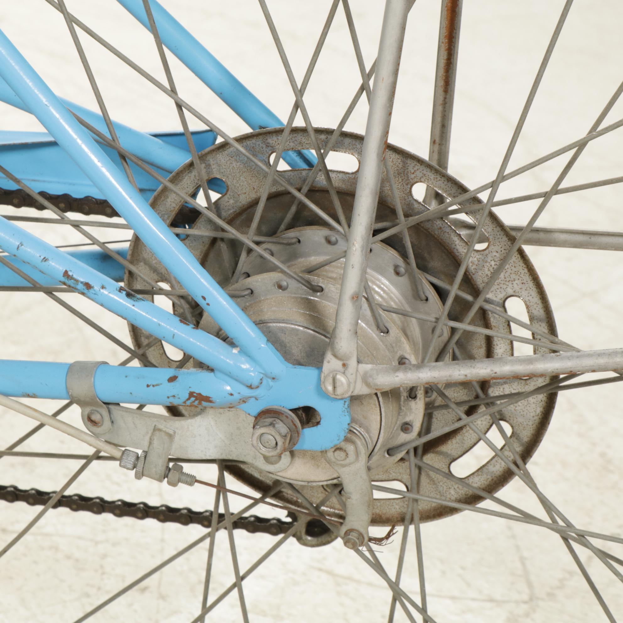 Schwinn "De Luxe Twinn" Tandem 5-Speed Cruiser Bicycle in Blue