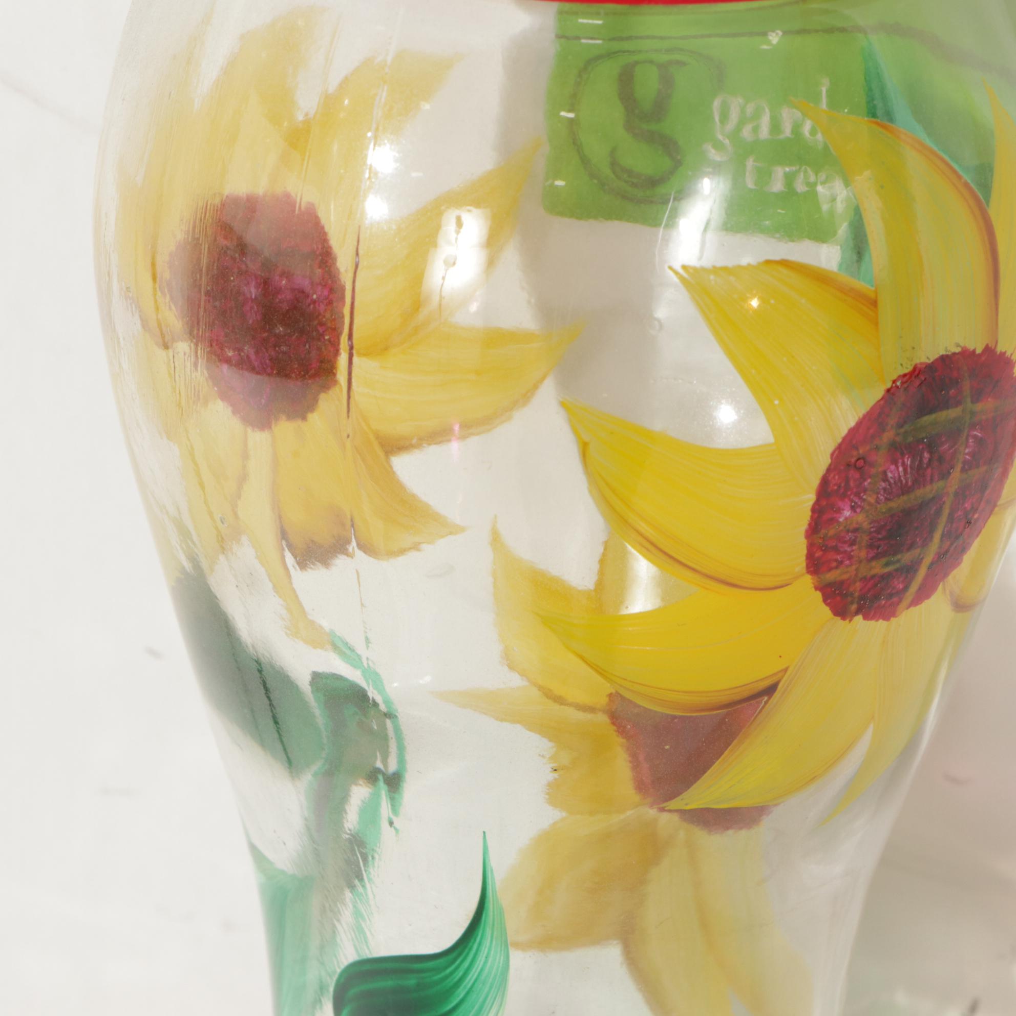 Garden Treasures Glass Hummingbird Feeder with Hanging Post