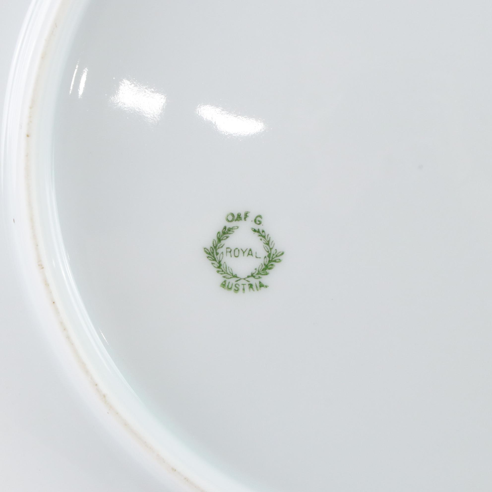 Noritake Gilt Trim Vases & Plate with Floral Motif