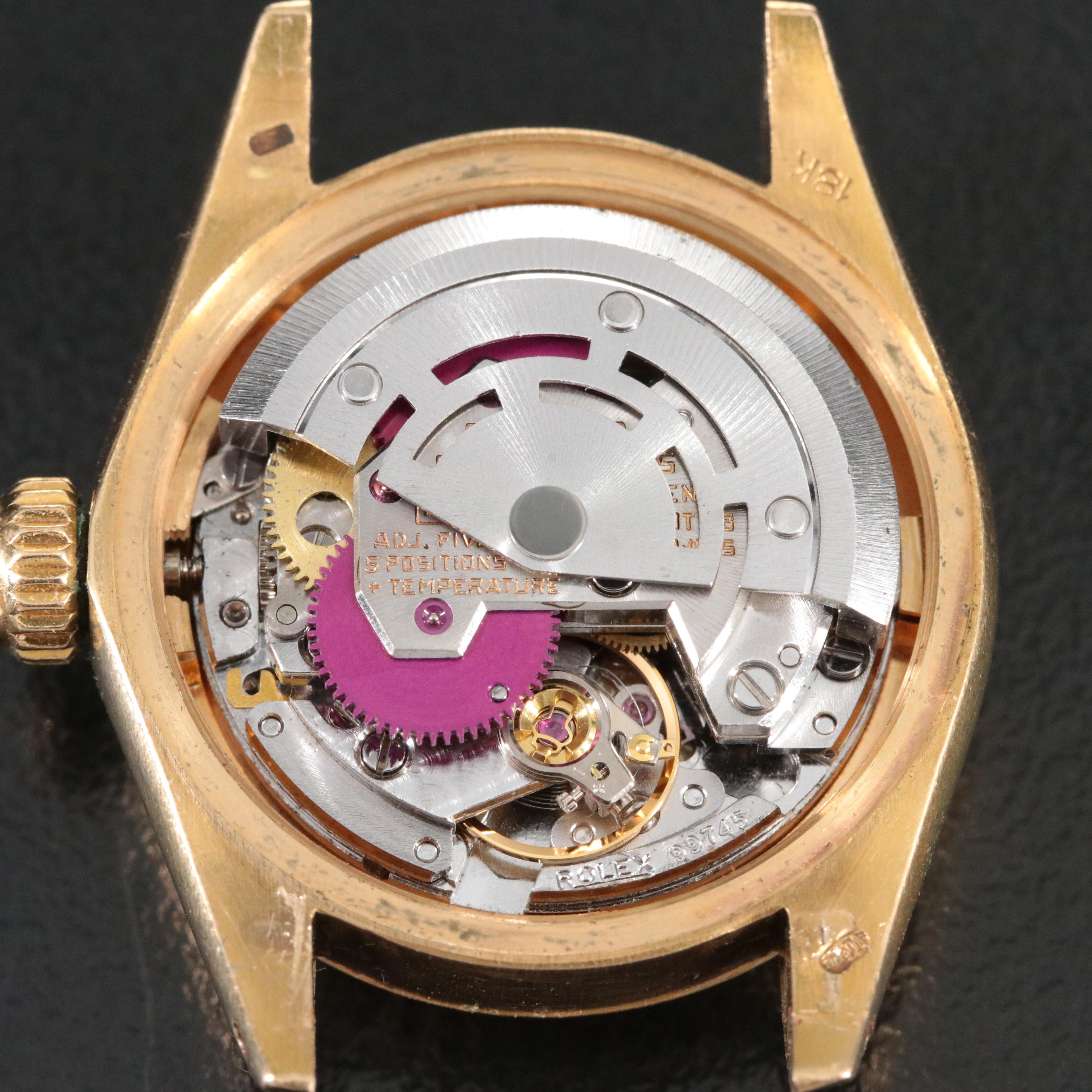 1977 Rolex 18K Lady Datejust President Band Watch