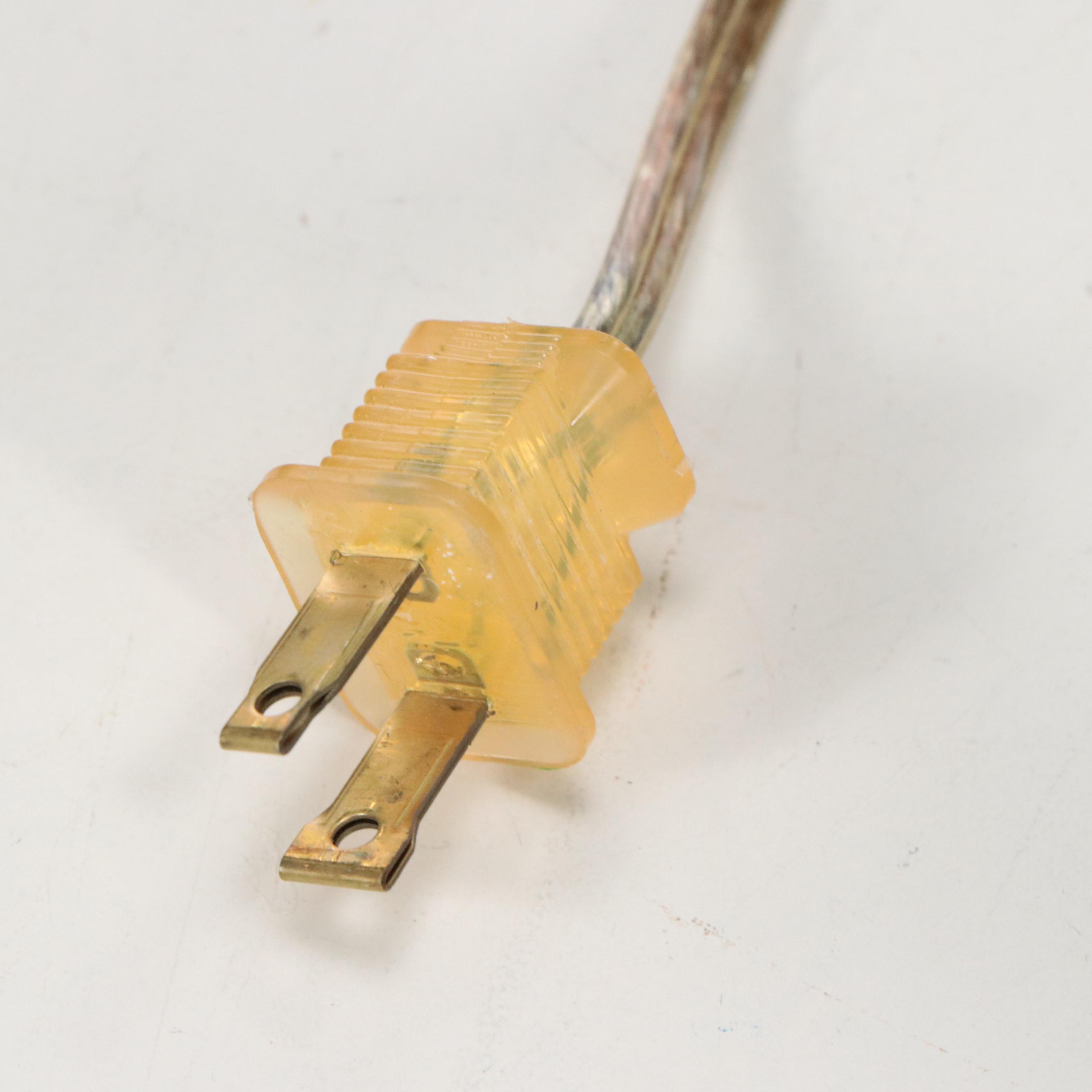 Maitland-Smith Brass Spiral Candlestick Console Lamps with Cotton Shades