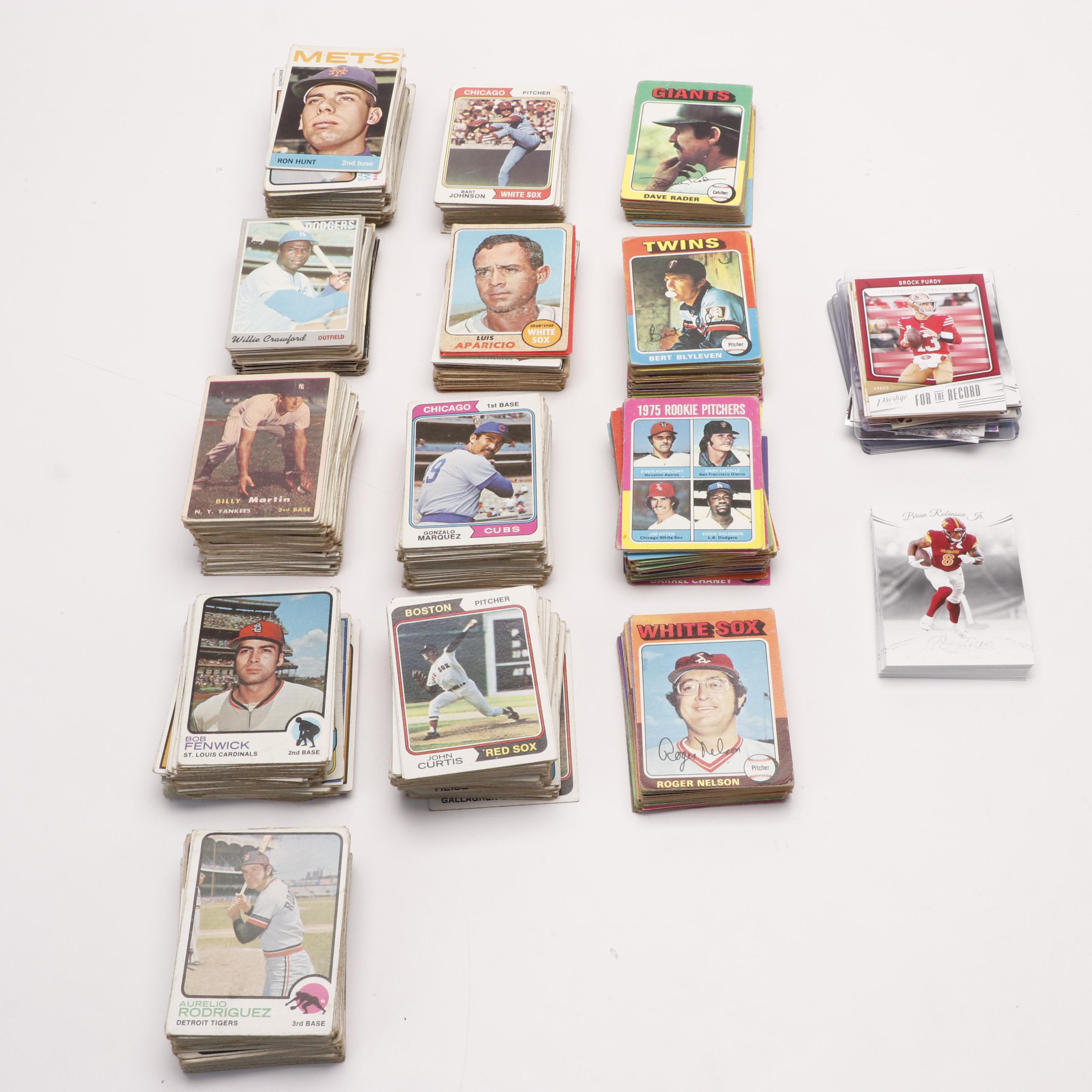 Large Group of Topps Baseball Cards, 1957 to 1980, and More