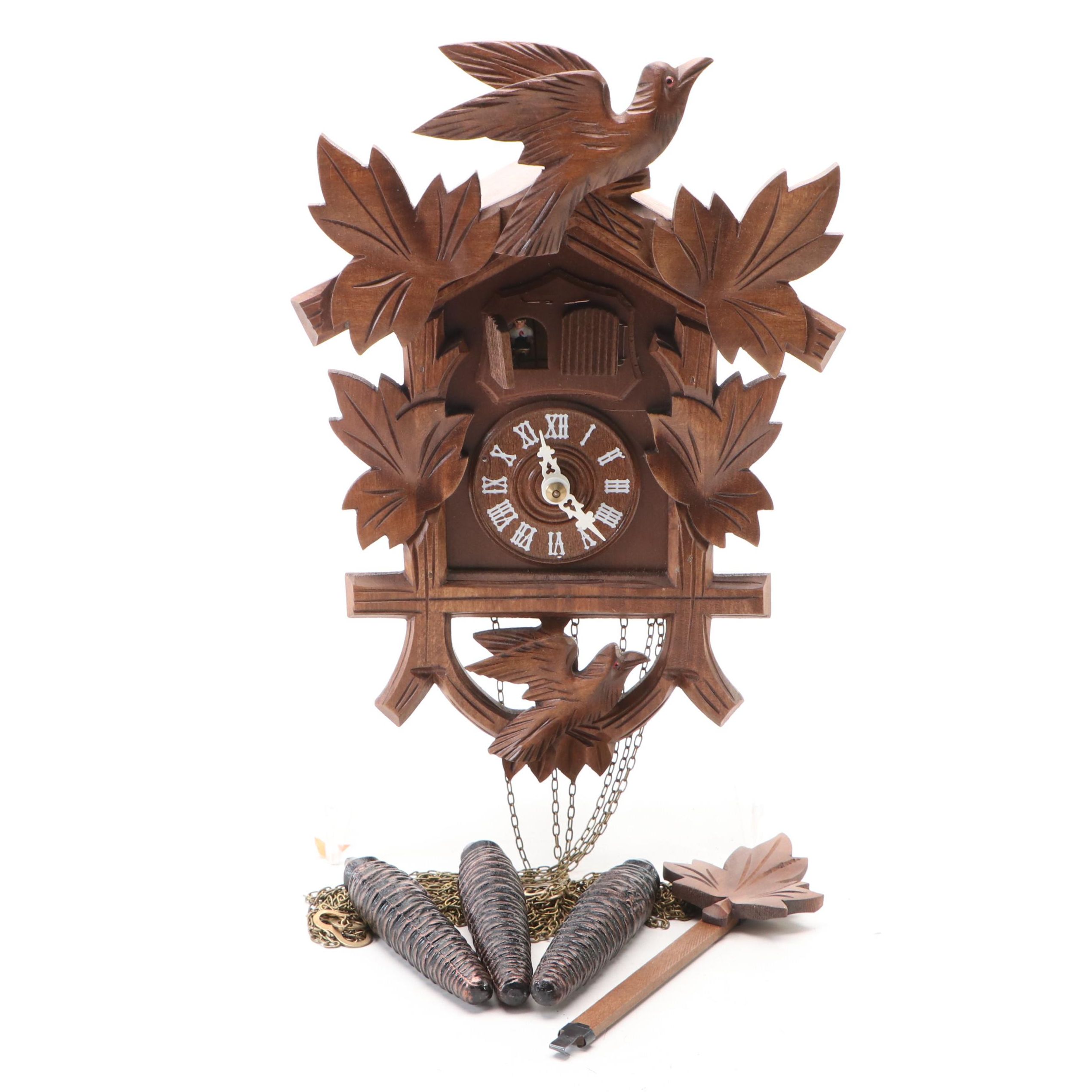 German Hubert Herr Black Forest Cuckoo Clock, Late 20th Century