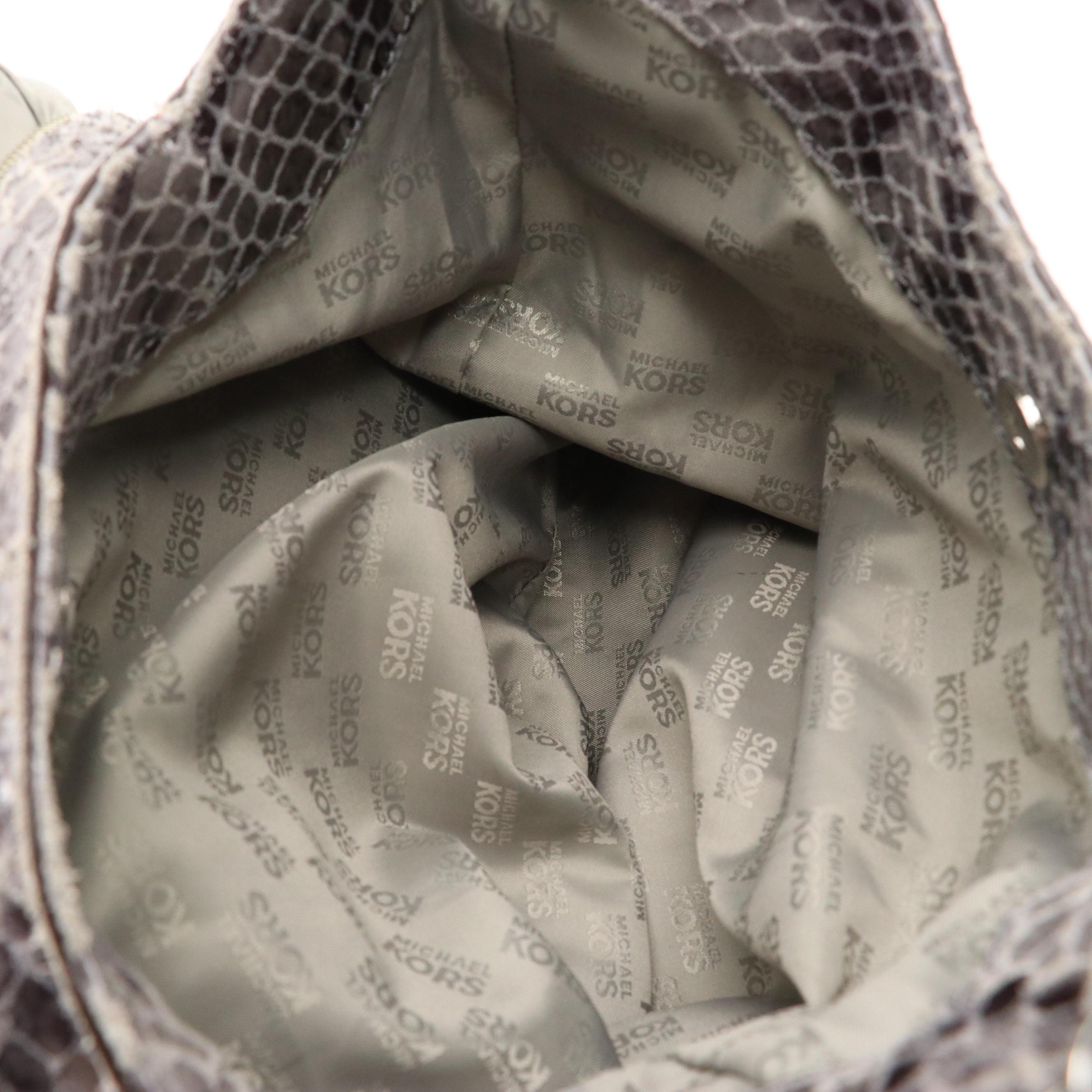 Michael Kors Quilted Magenta Leather Selma Satchel and Fulton Python Hobo Bag