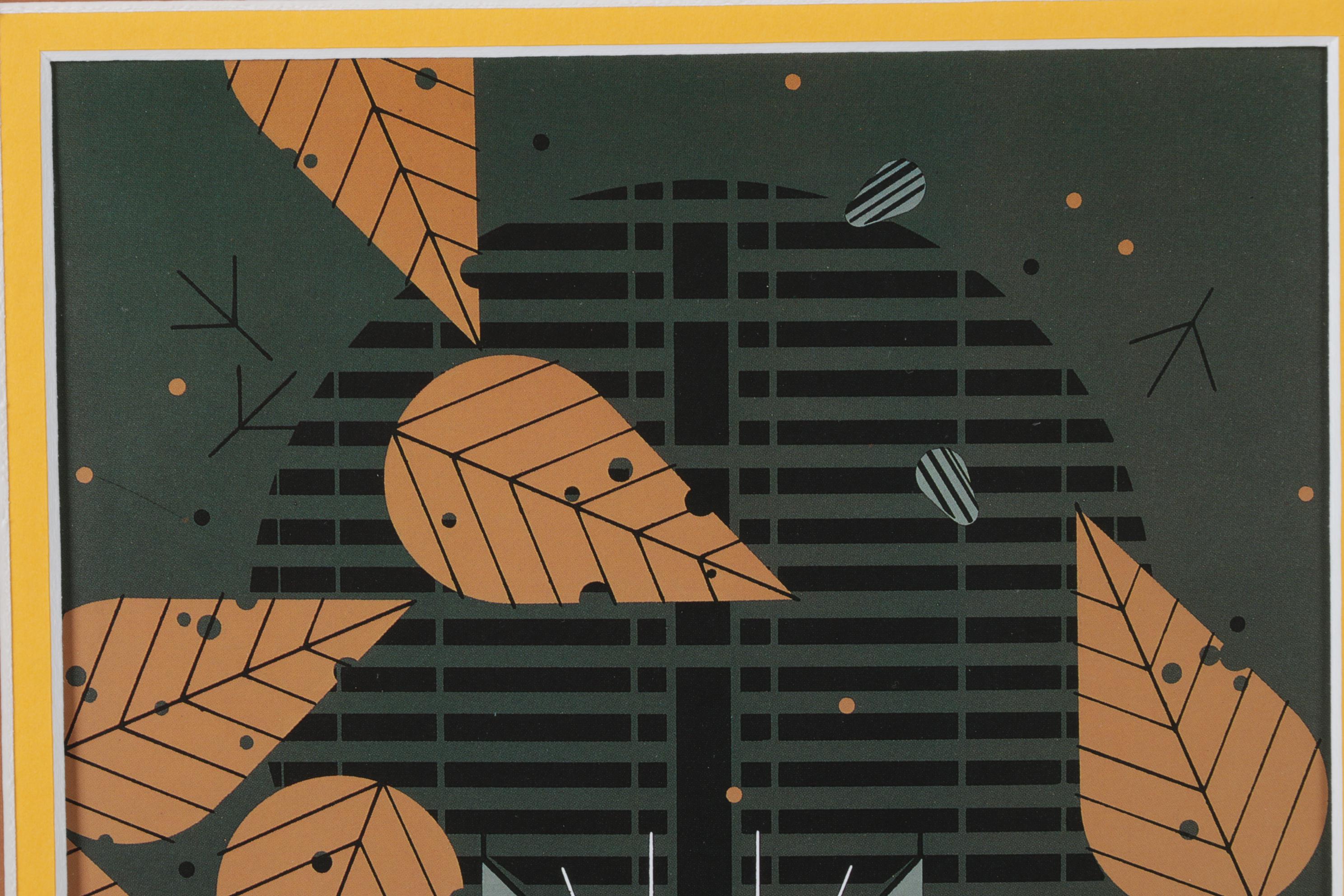 Charley Harper Offset Lithograph "Birdwatcher"