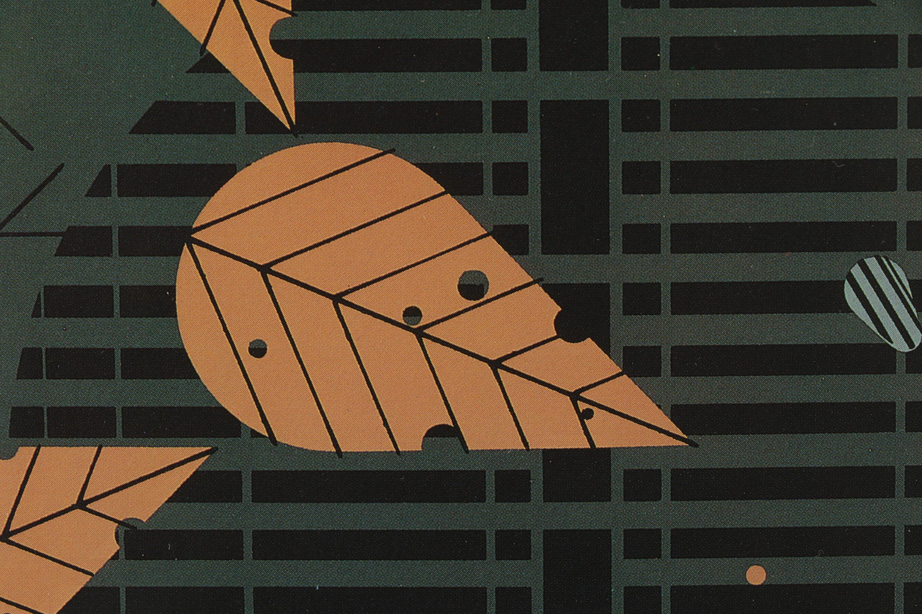 Charley Harper Offset Lithograph "Birdwatcher"