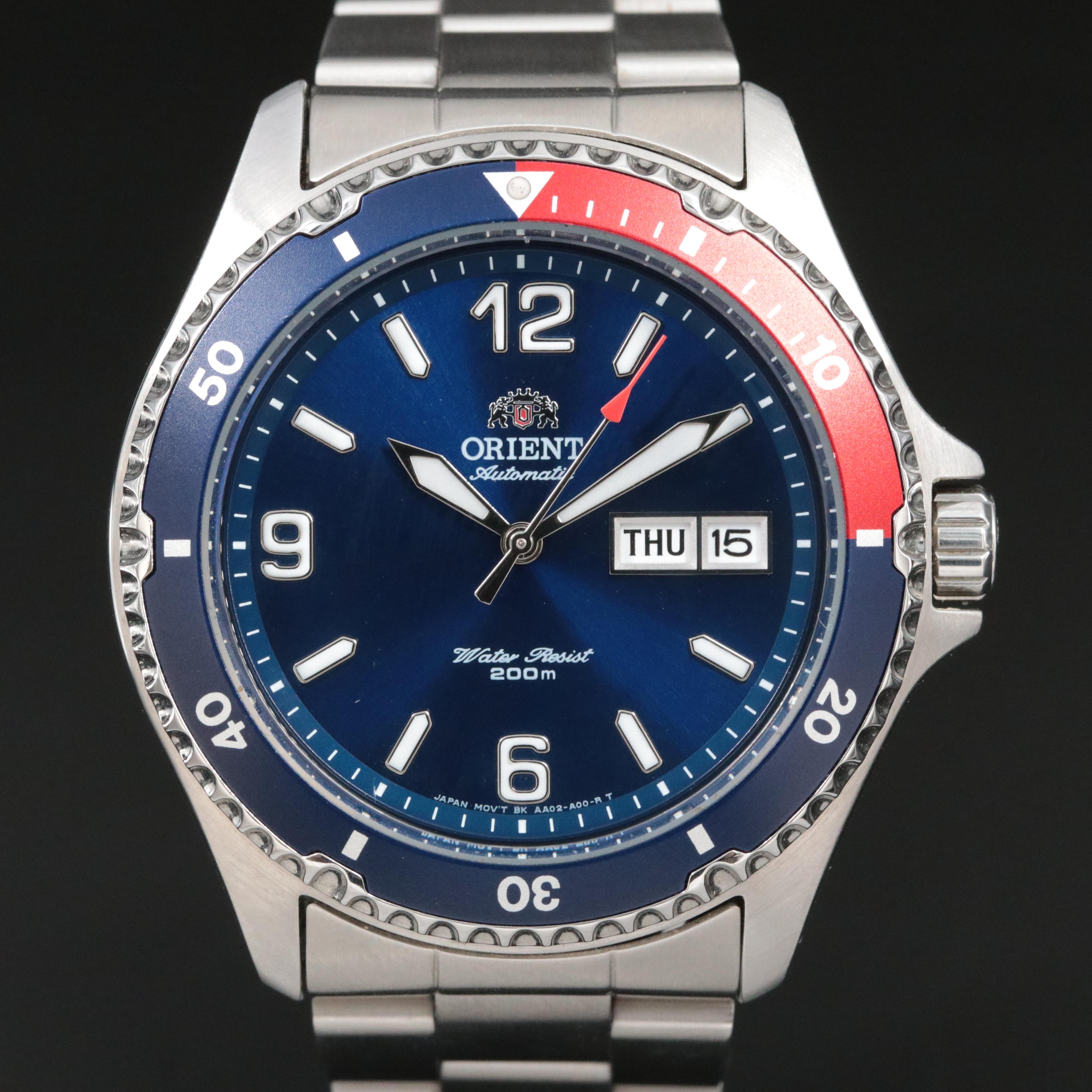Orient Diver Marko II Blue Pepsi Steel 41mm Automatic Watch