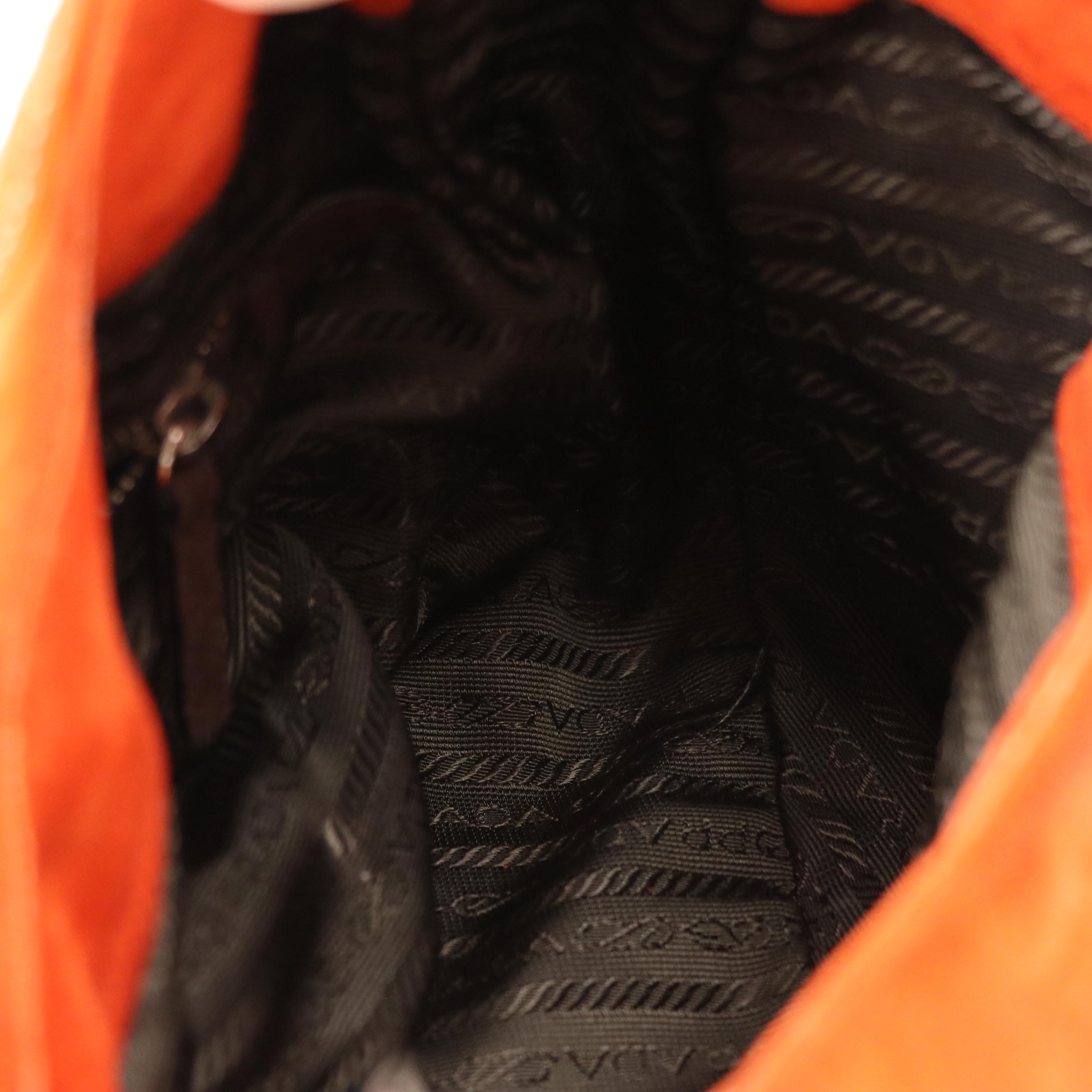 Prada Suede Grommet Buckle Strap Shoulder Bag with Contrast Stitching