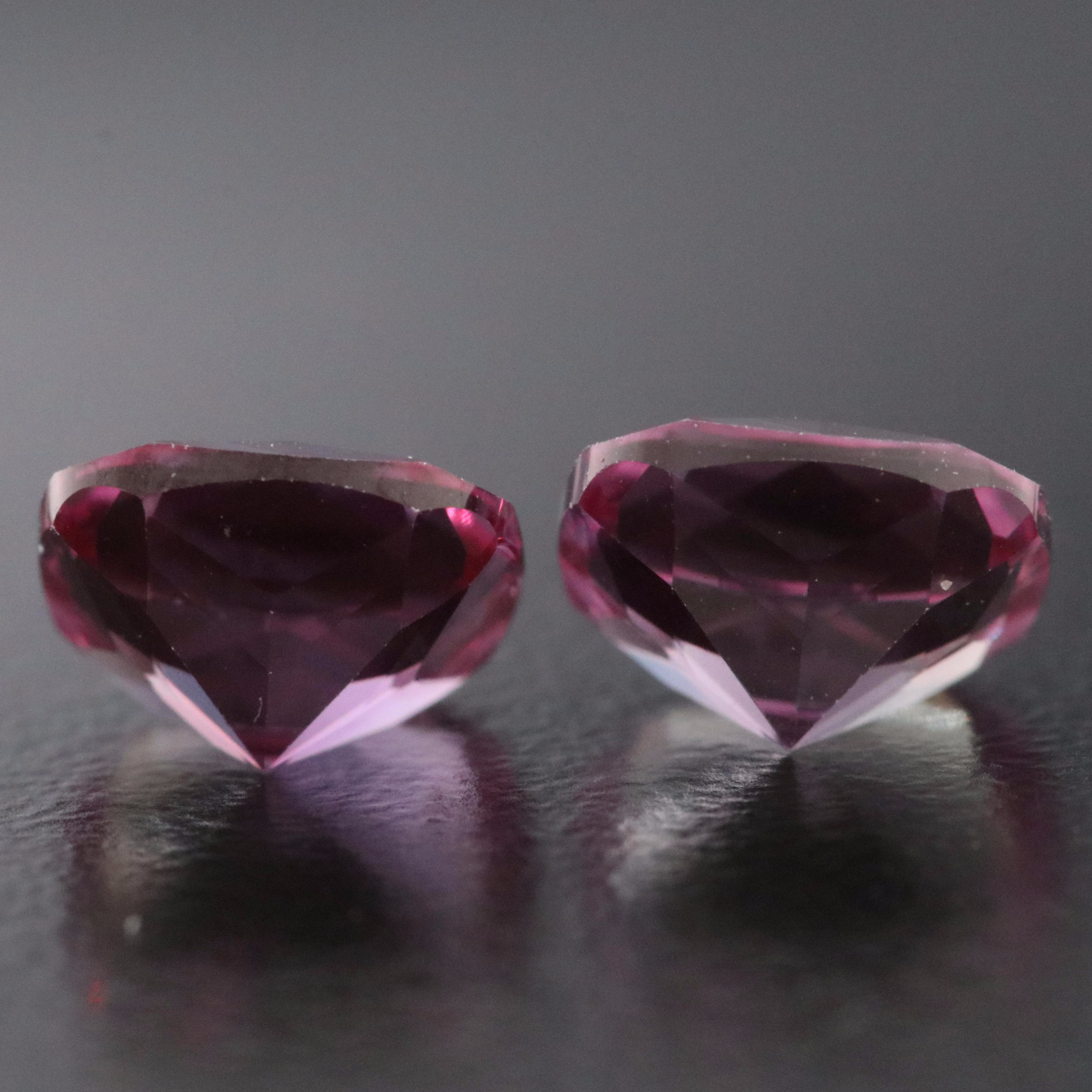 Loose 5.42 CTW Matched Pair of Lab Grown Alexandrites