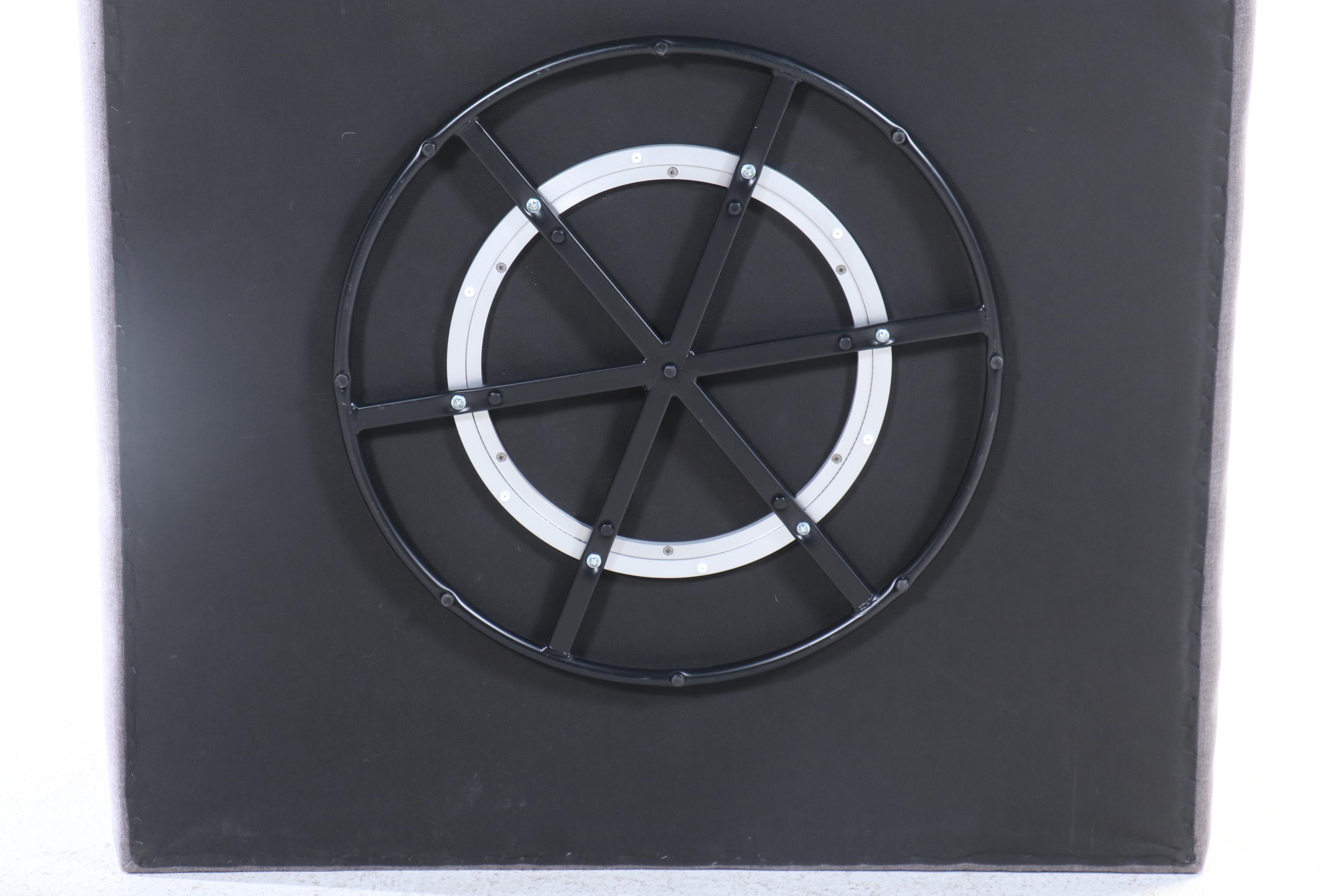 Pottery Barn Swivel Lounge Chair in Grey Linen