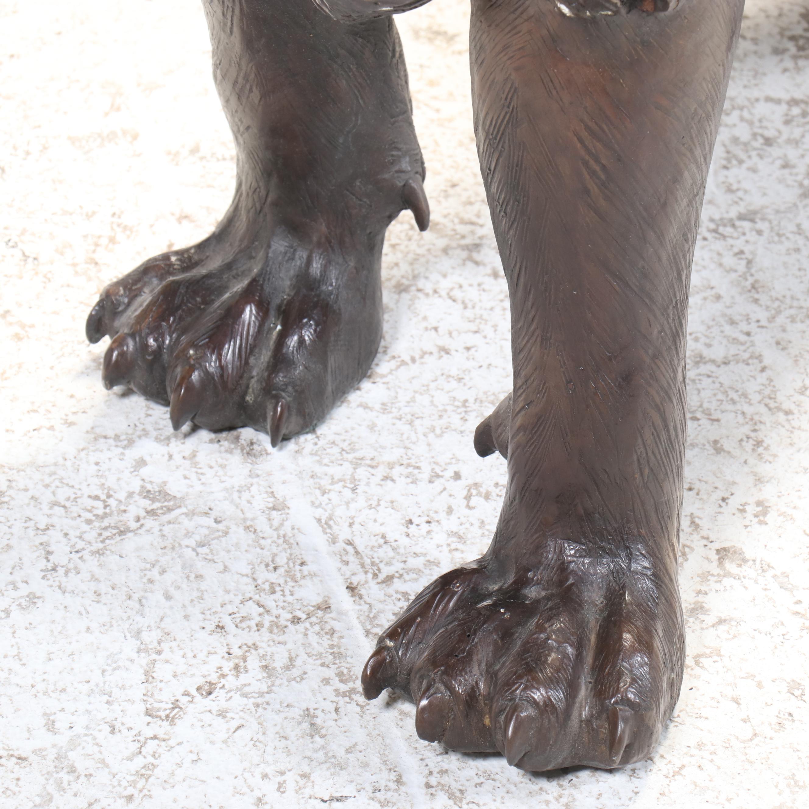 Cast Bronze Lion Sculpture