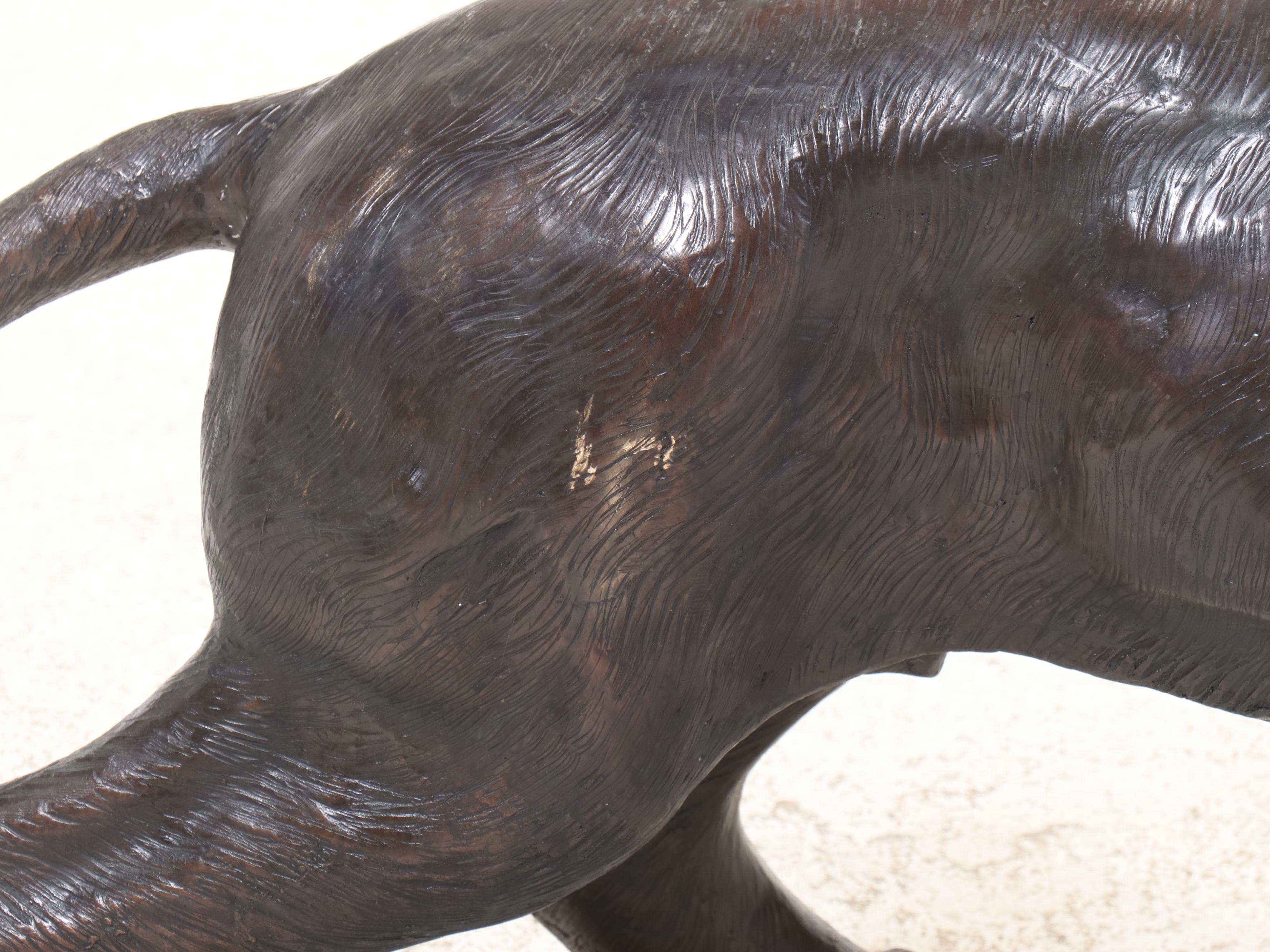 Cast Bronze Lion Sculpture