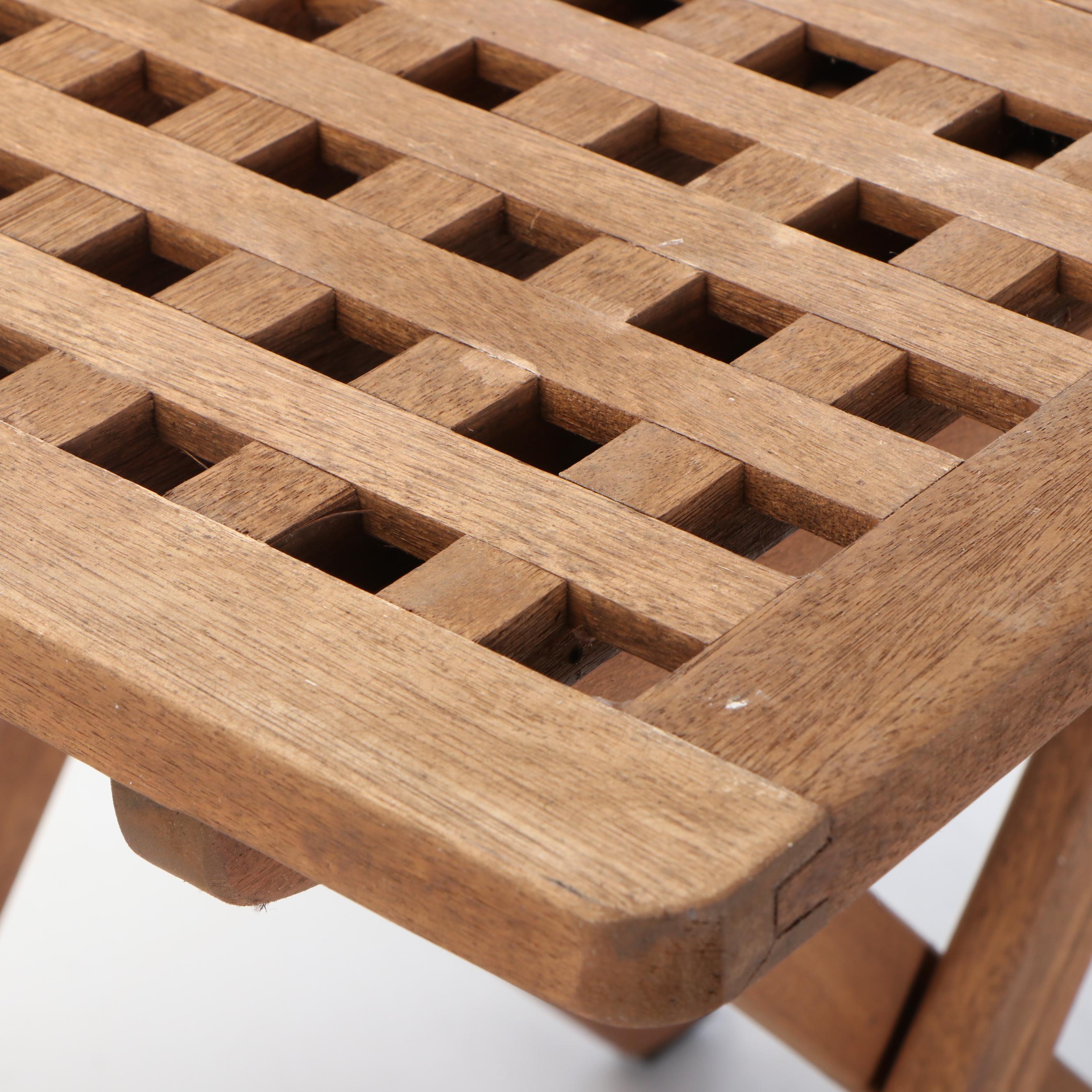 Pair of Outdoor Interiors Wooden Folding Tables