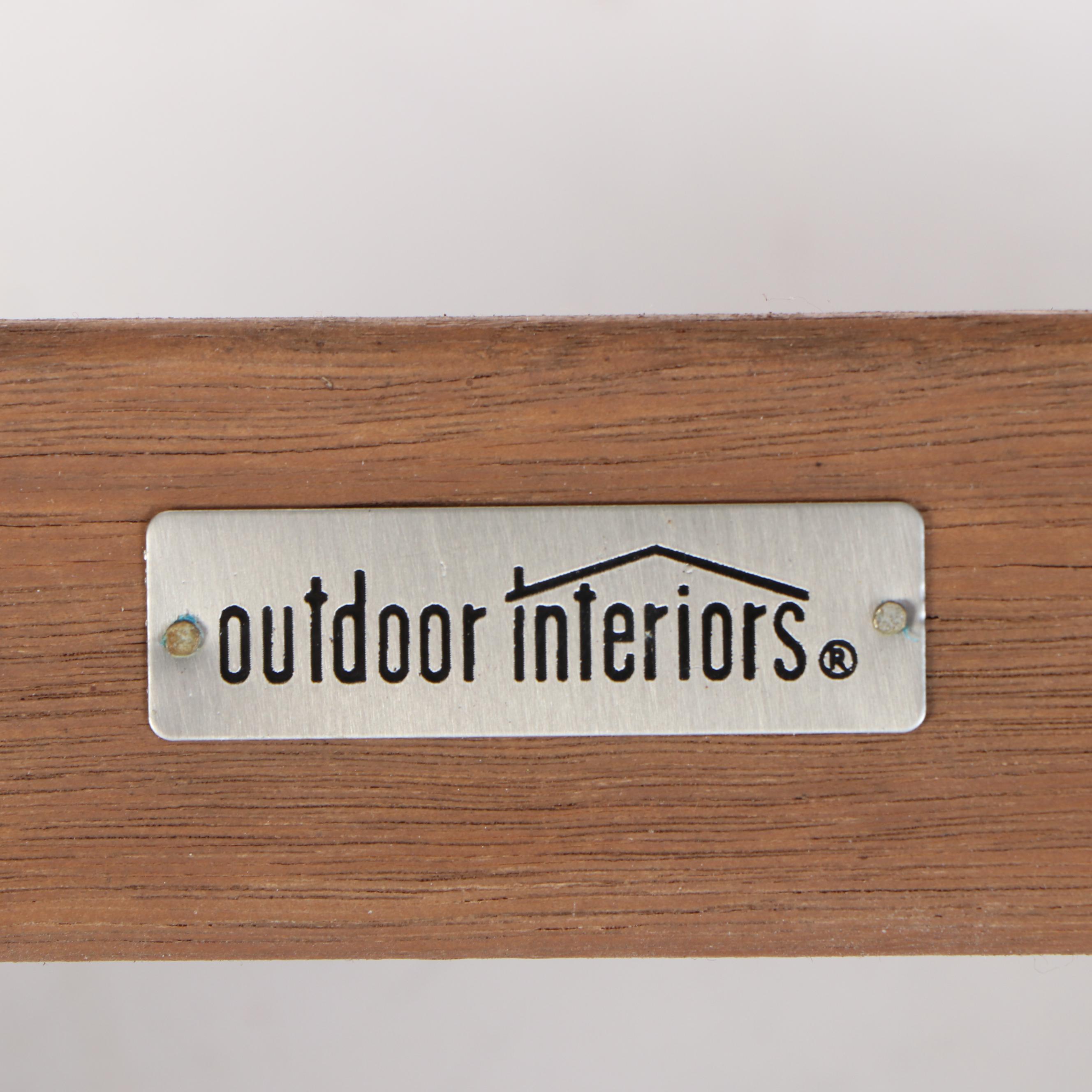 Pair of Outdoor Interiors Wooden Folding Tables