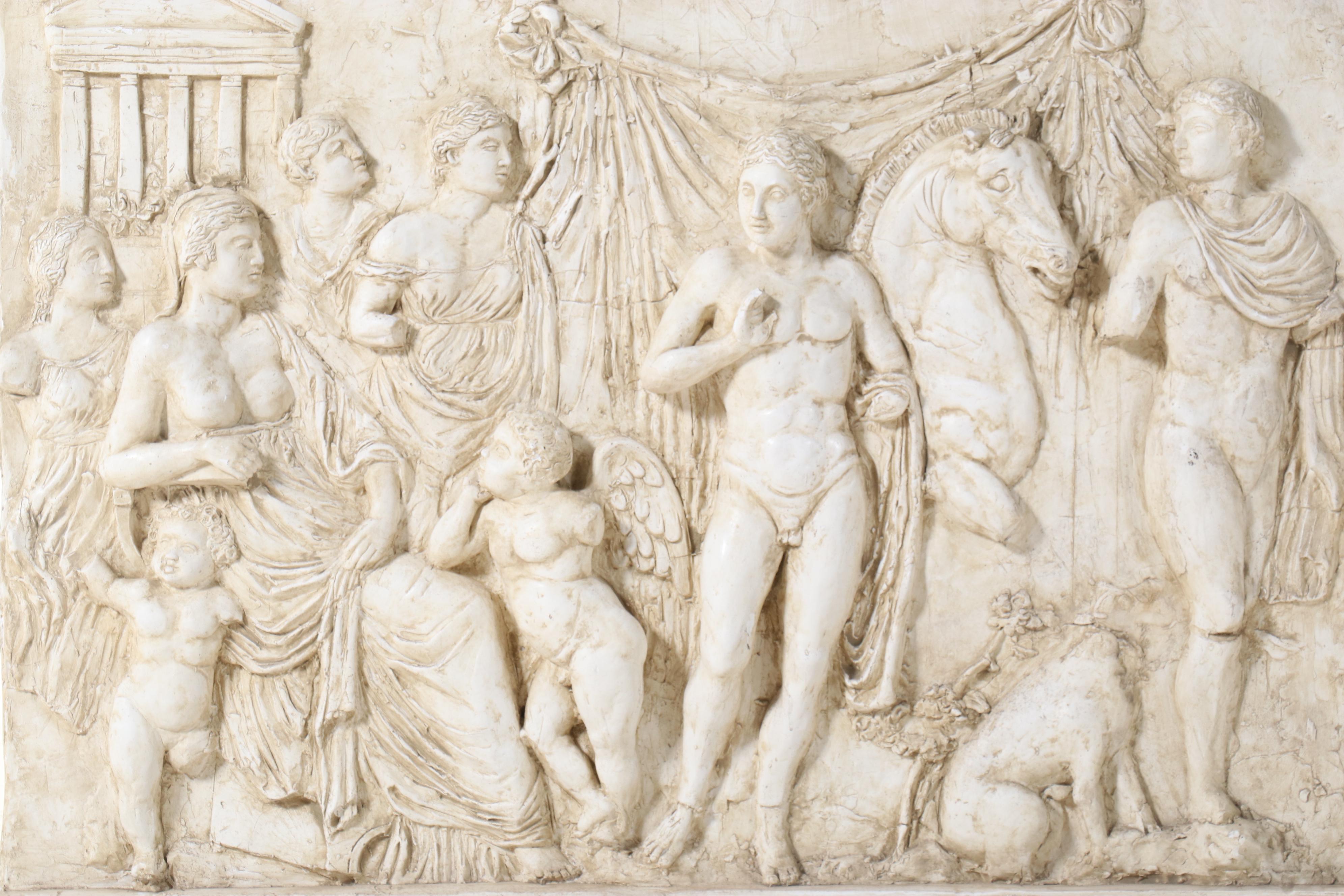 Neoclassical Style Cast Plaster Faux Frieze