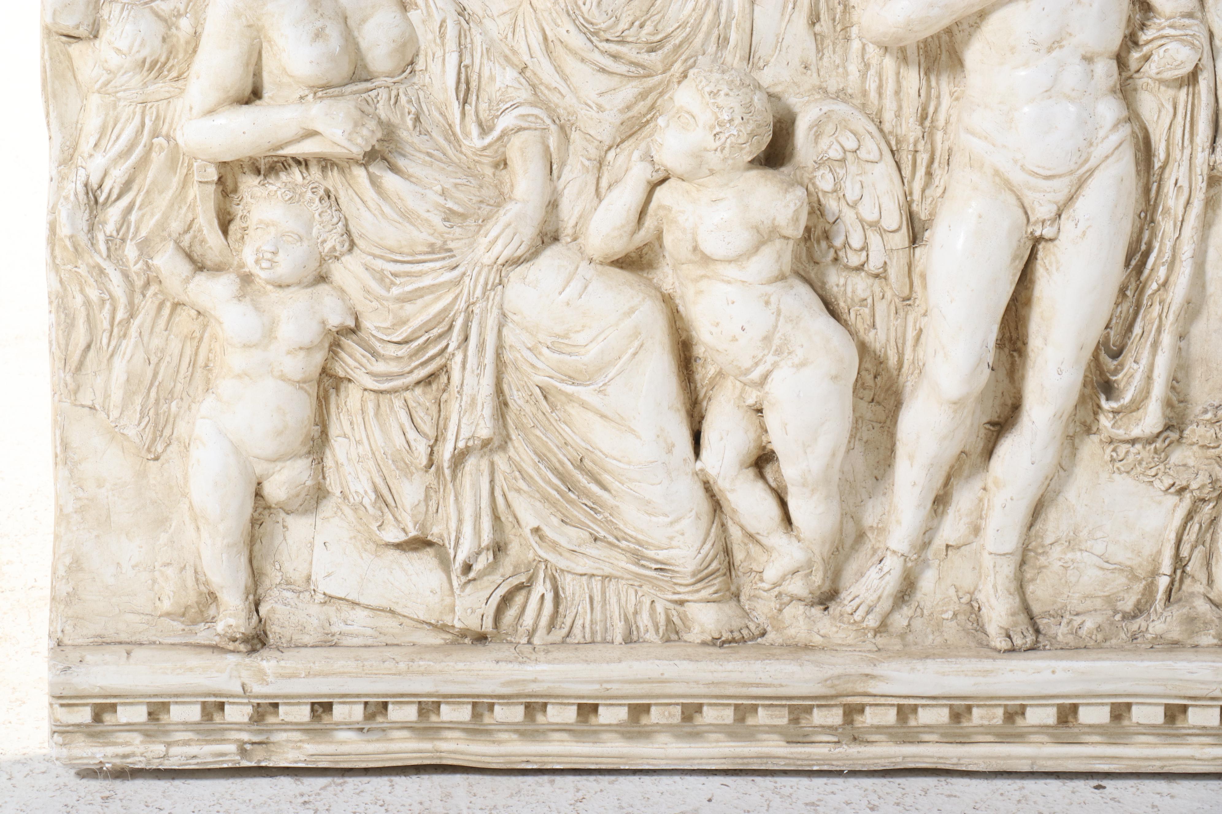 Neoclassical Style Cast Plaster Faux Frieze