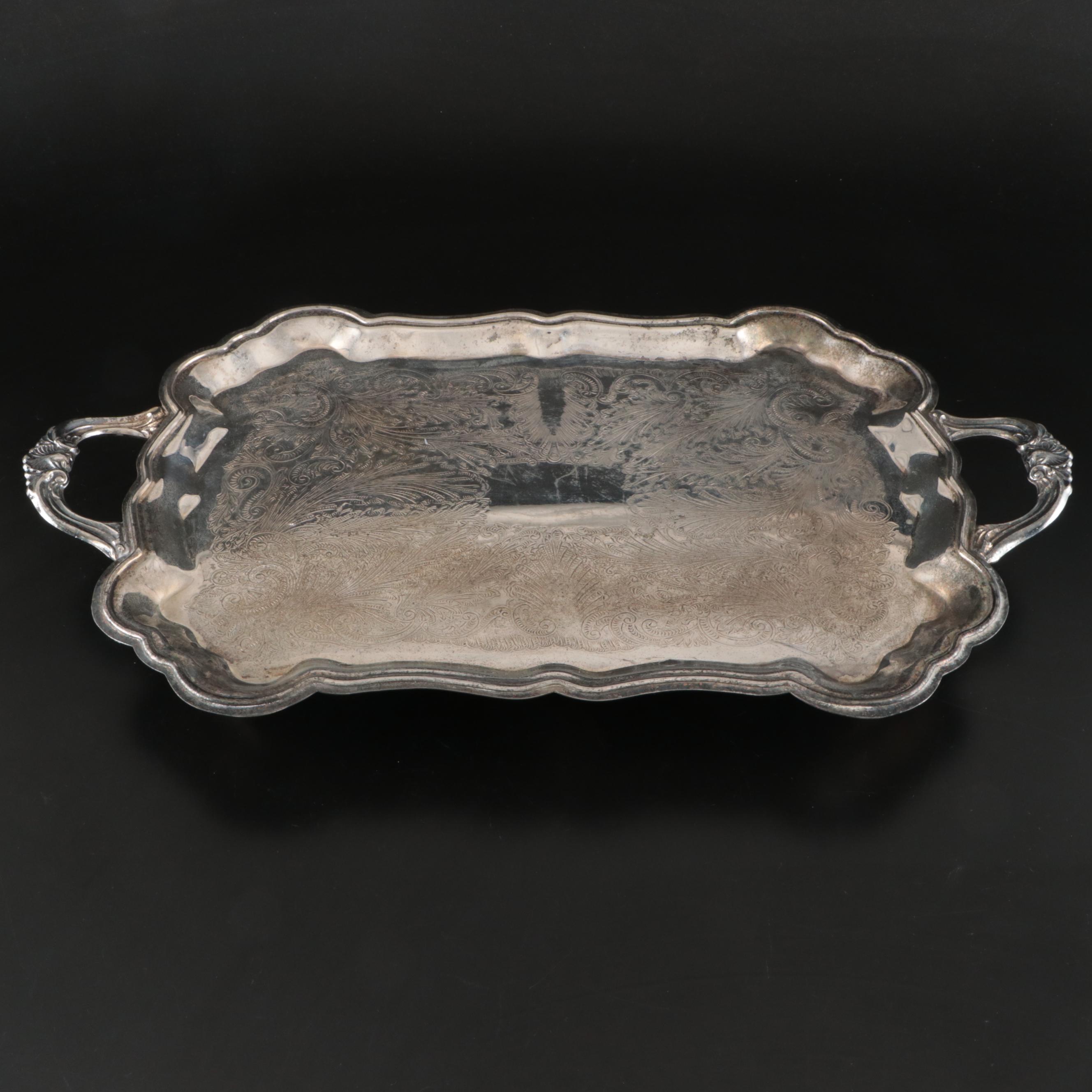 Pairpoint Mfg Co. Silver Plate Tea Set with Tray, Early to Mid-20th Century