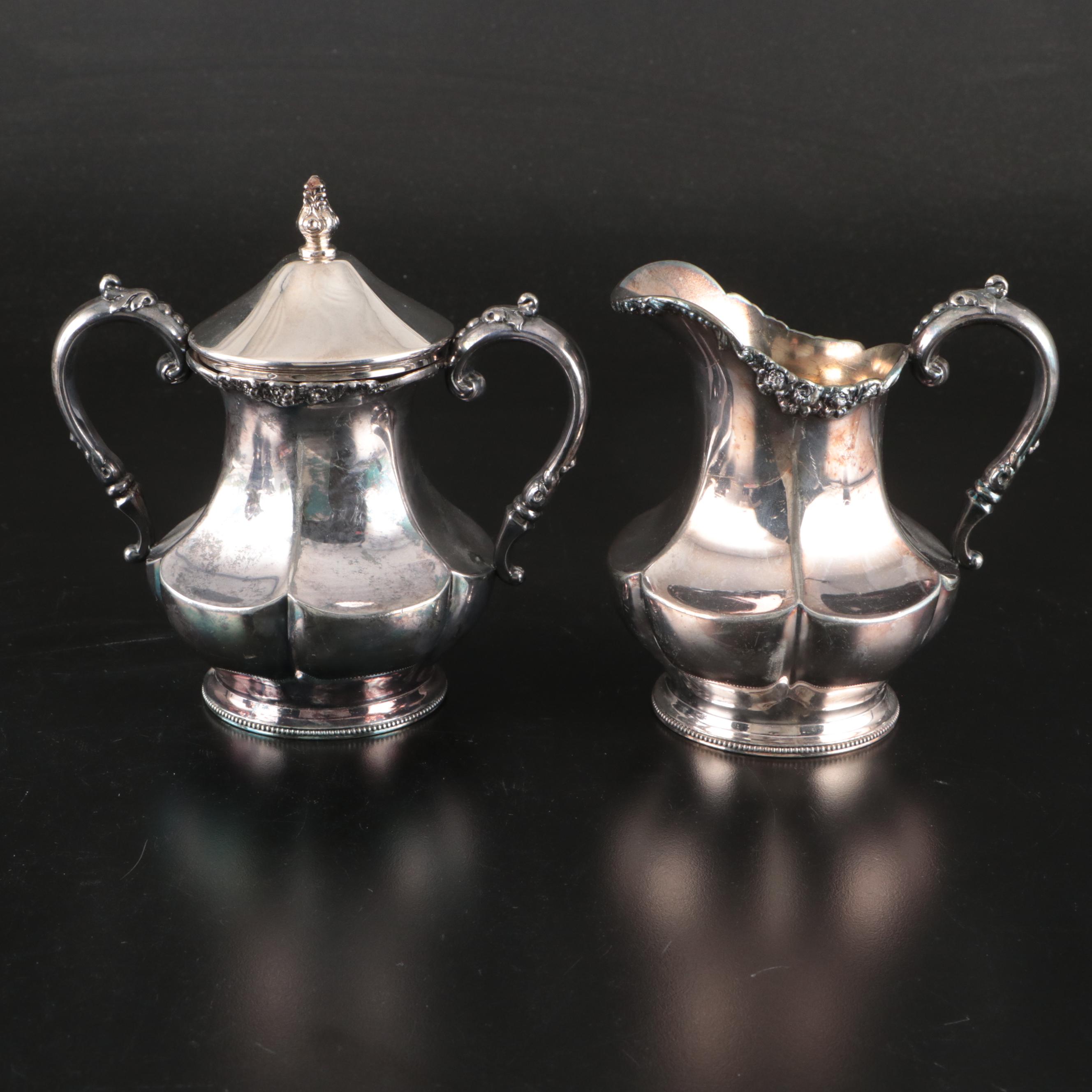 Pairpoint Mfg Co. Silver Plate Tea Set with Tray, Early to Mid-20th Century