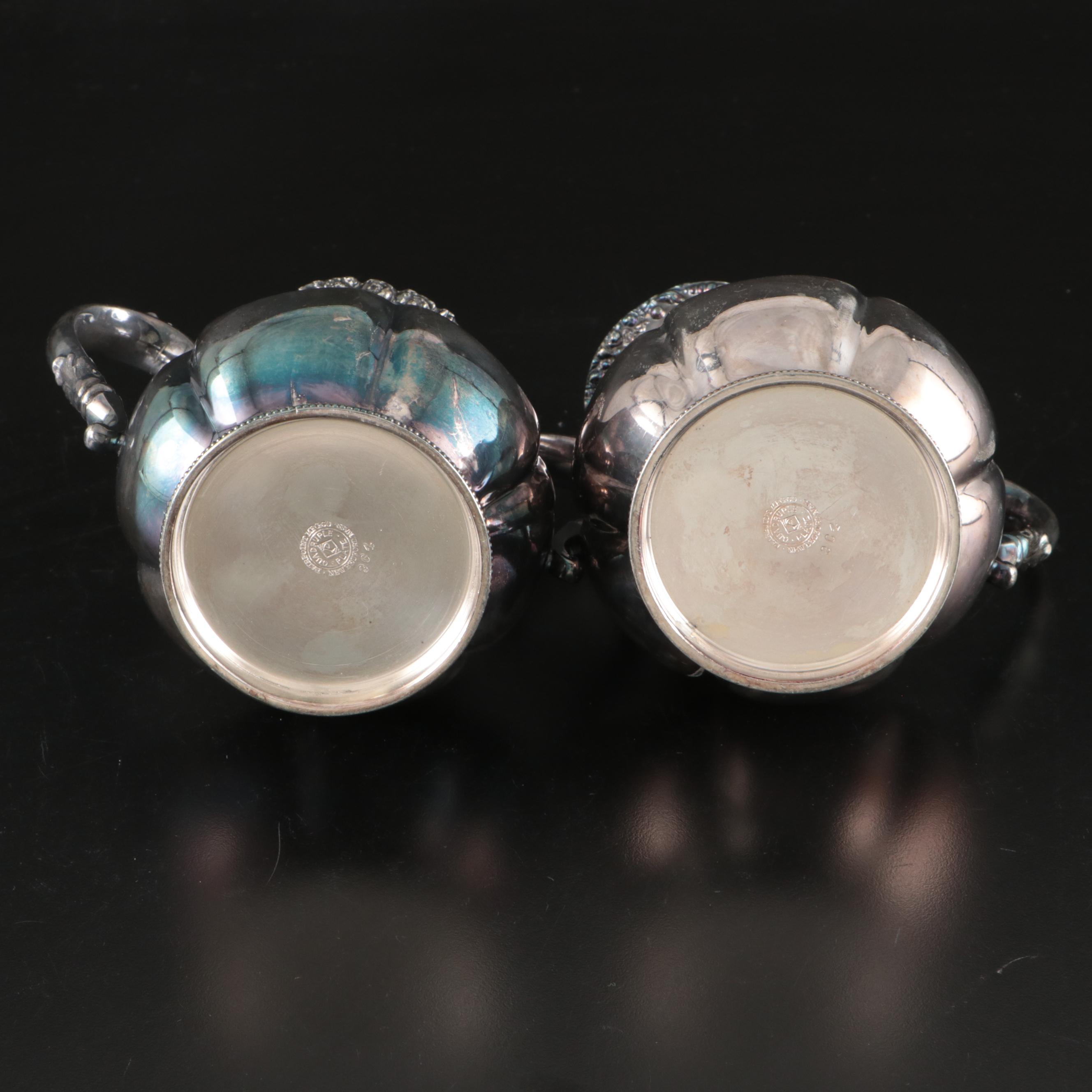 Pairpoint Mfg Co. Silver Plate Tea Set with Tray, Early to Mid-20th Century