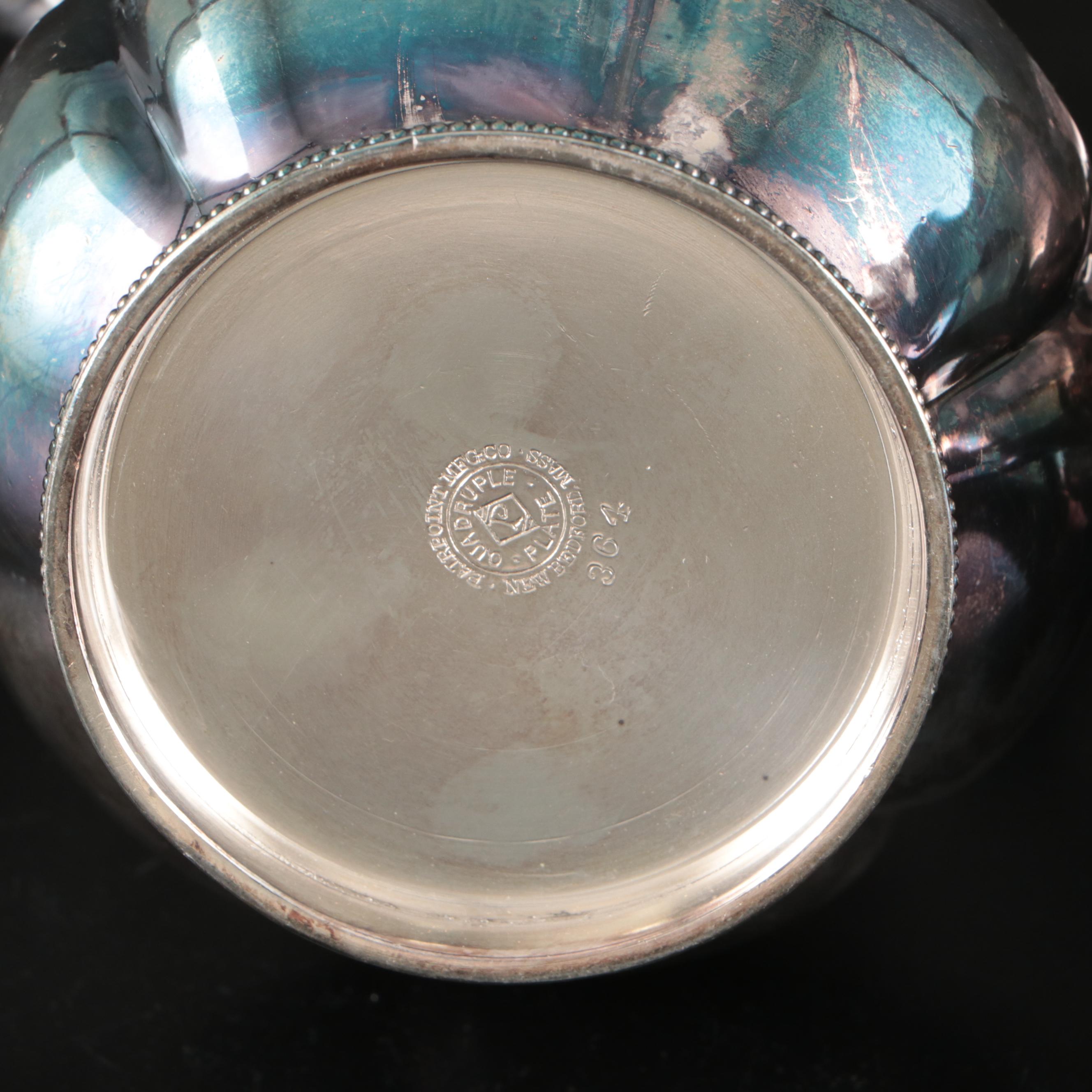 Pairpoint Mfg Co. Silver Plate Tea Set with Tray, Early to Mid-20th Century