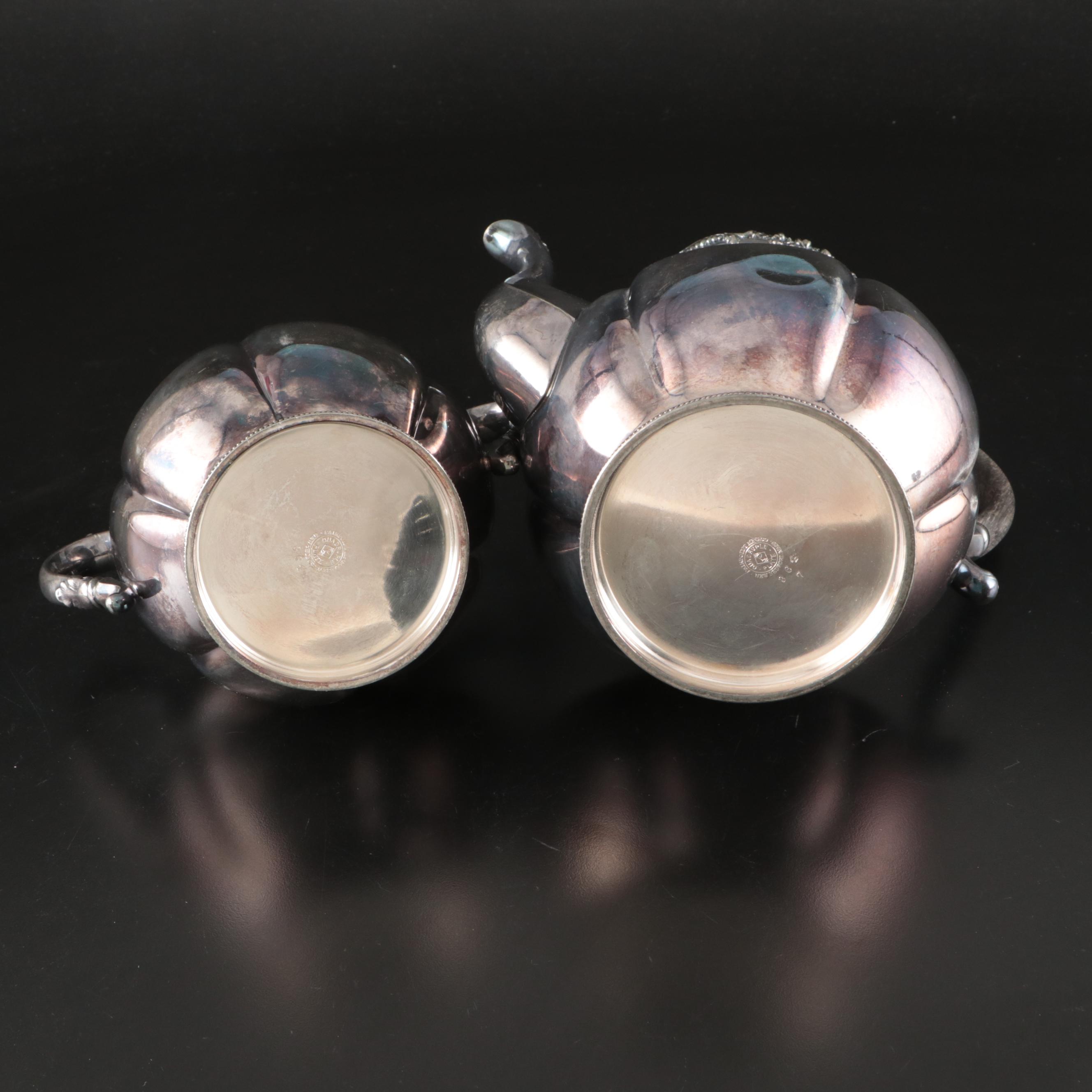 Pairpoint Mfg Co. Silver Plate Tea Set with Tray, Early to Mid-20th Century