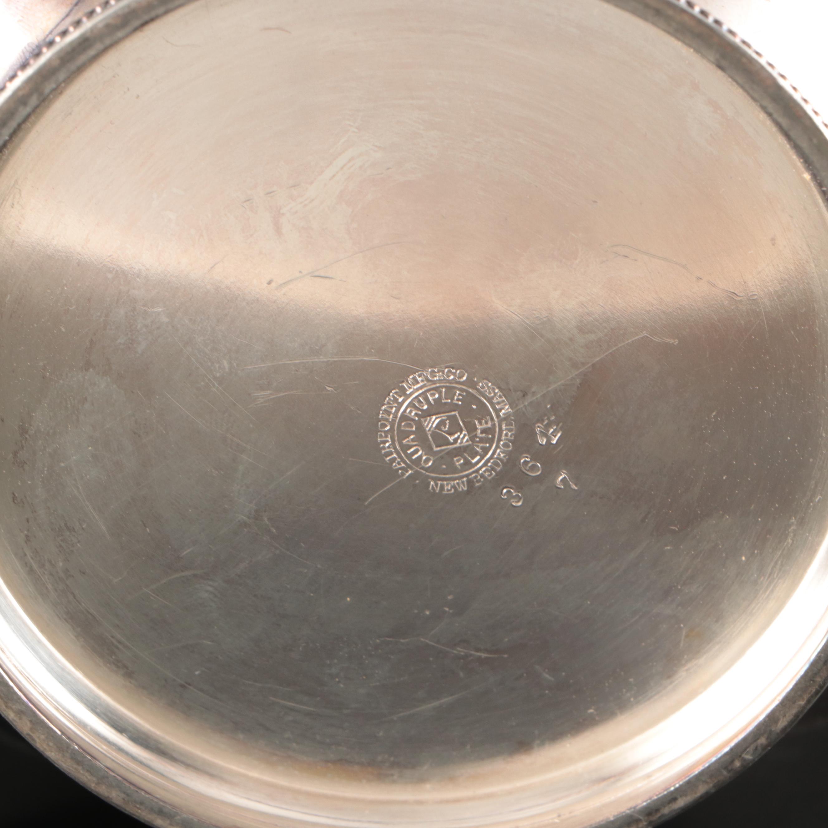 Pairpoint Mfg Co. Silver Plate Tea Set with Tray, Early to Mid-20th Century