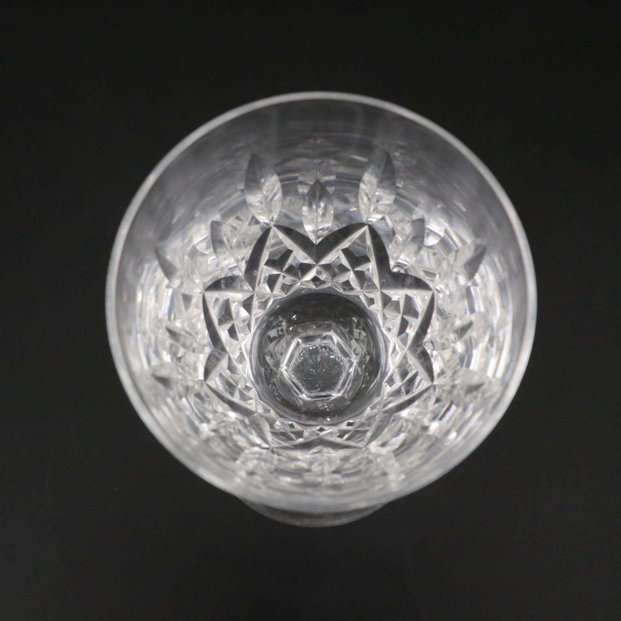 Waterford Crystal "Lismore" Claret Wine Glasses, Mid to Late 20th C.