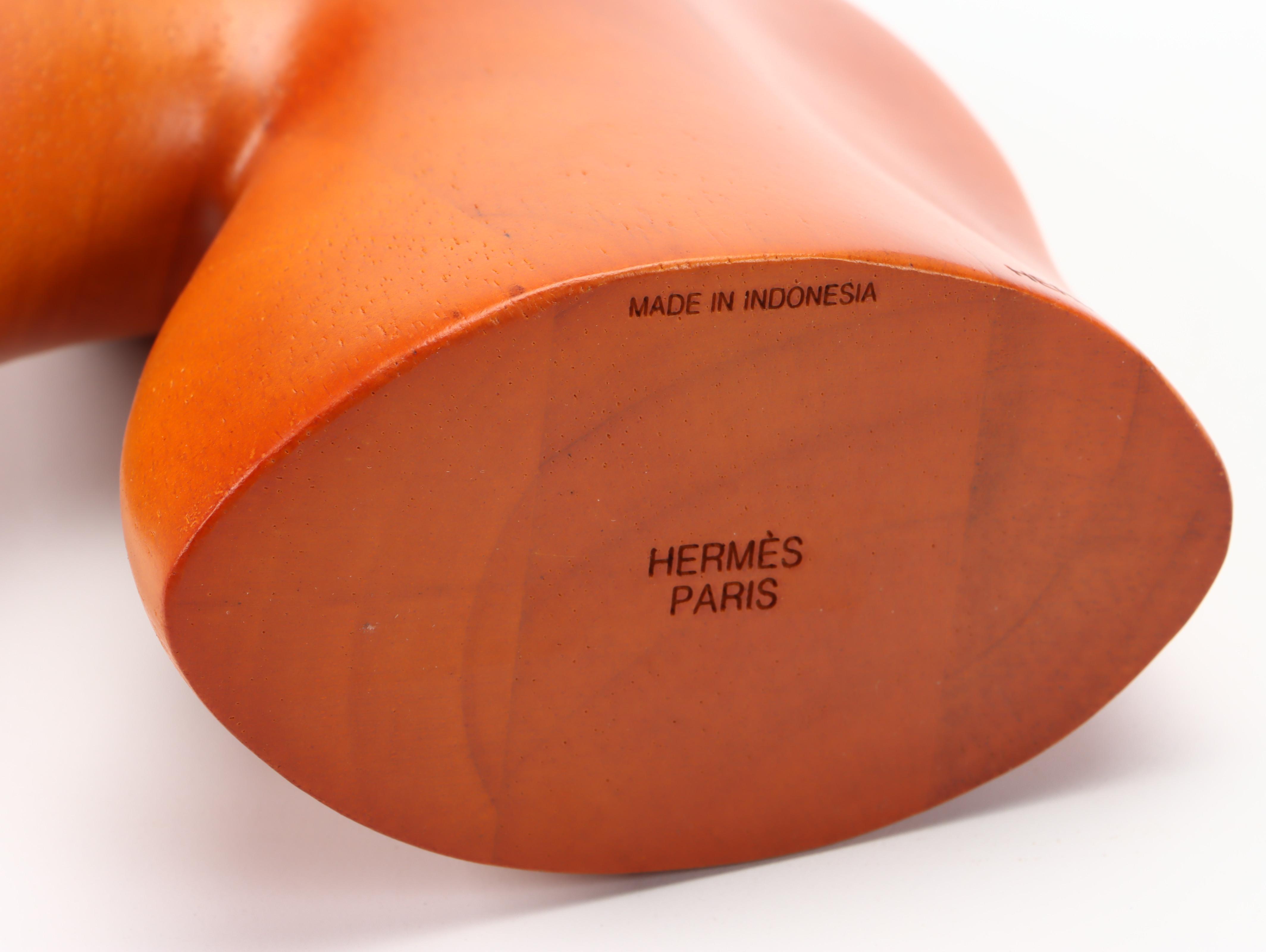 Hermès "Samarcande" Mahogany Horse Head Sculptural Paperweight