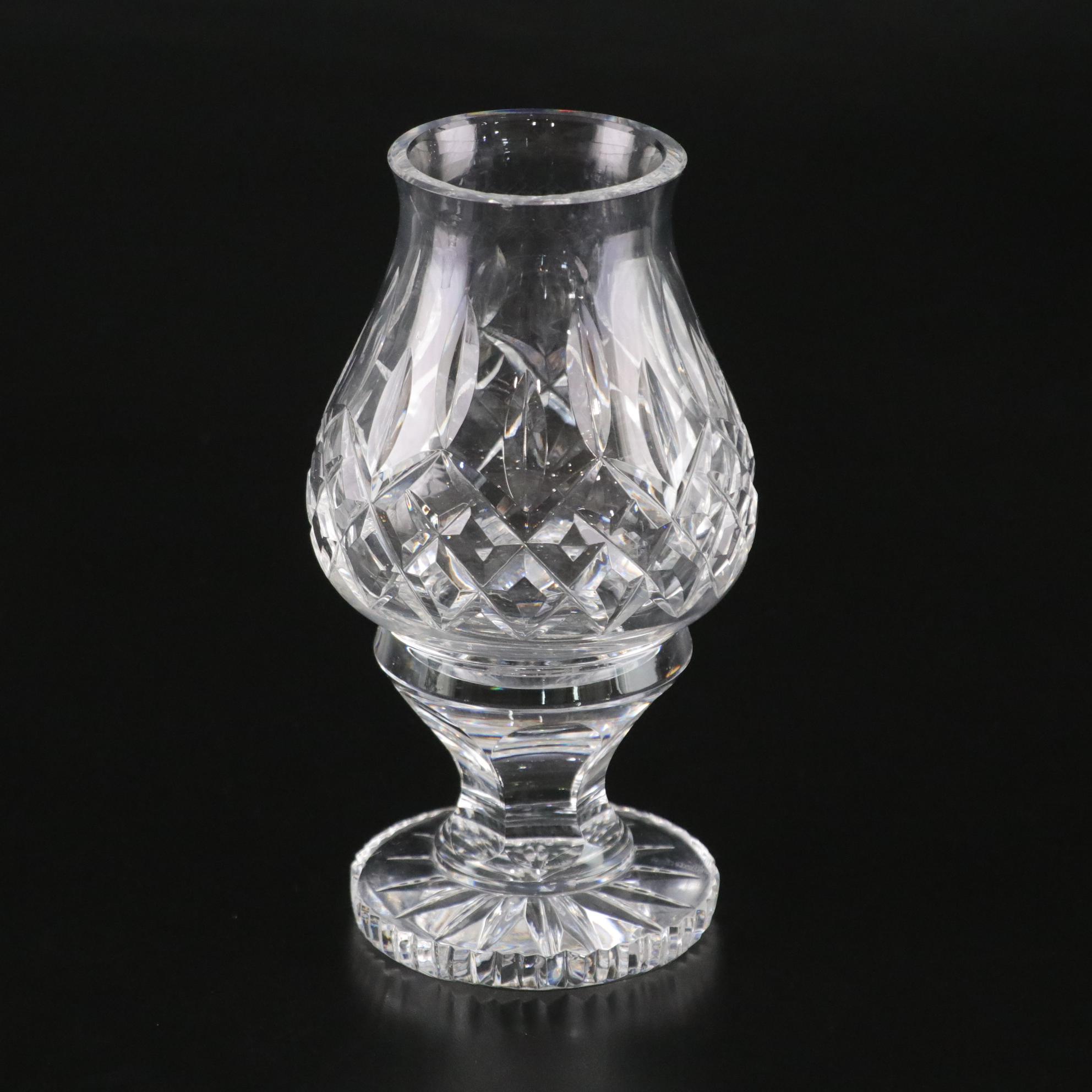 Waterford Crystal "Alana" and "Lismore" Hurricane Lamp Candle Holders