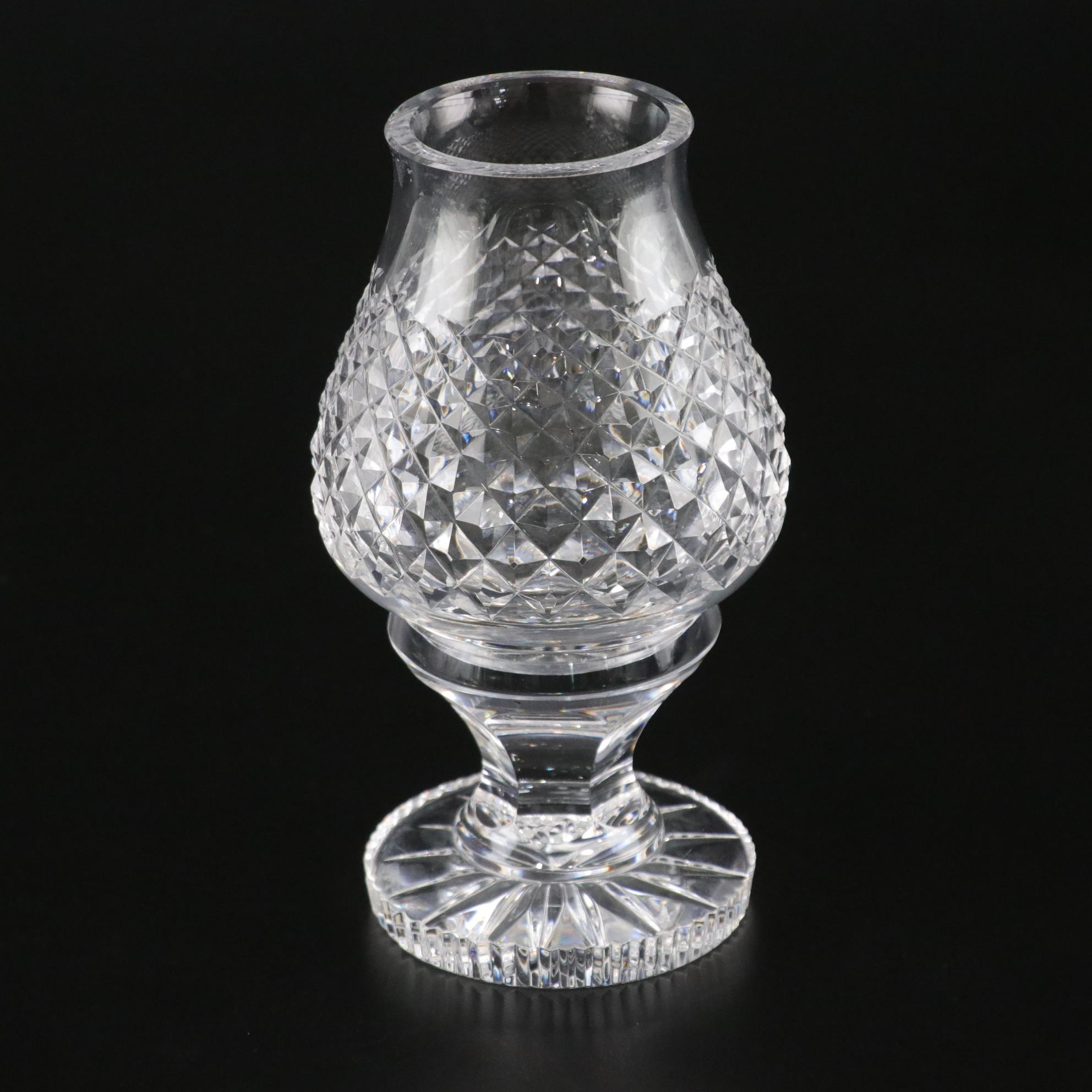 Waterford Crystal "Alana" and "Lismore" Hurricane Lamp Candle Holders