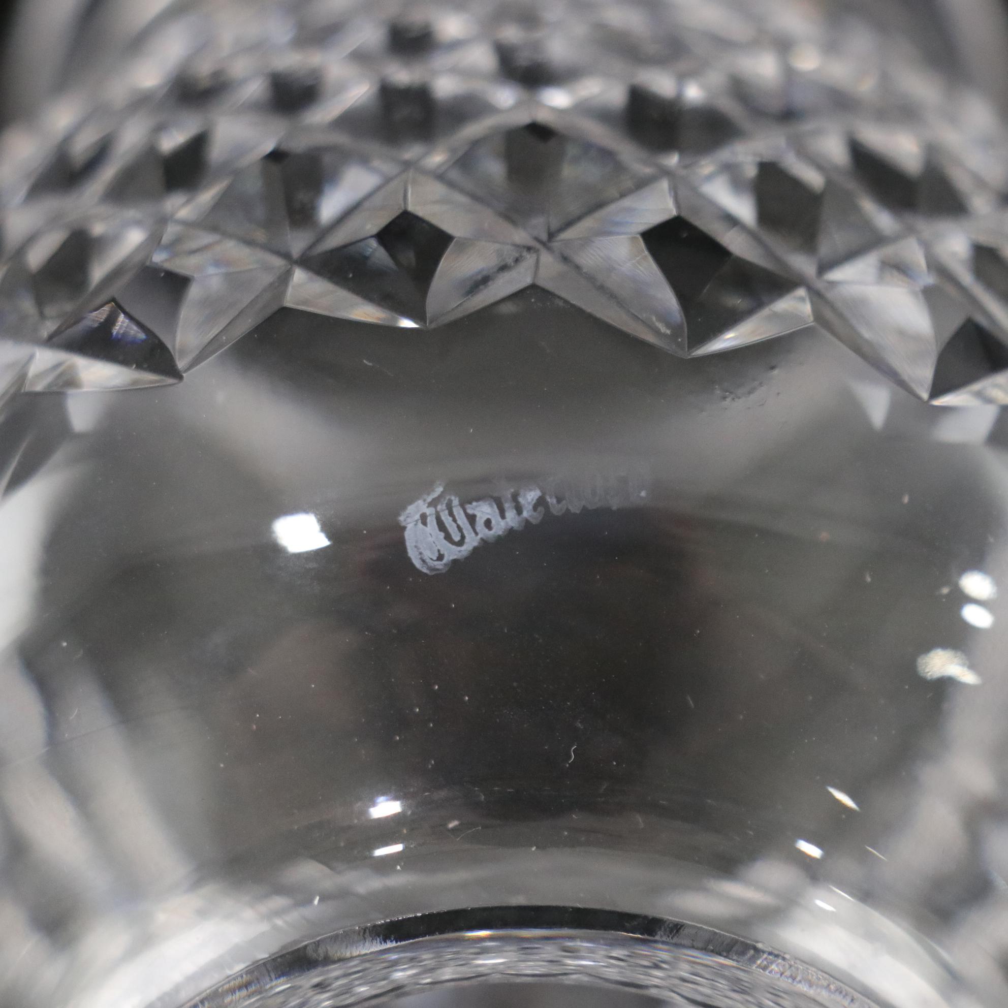 Waterford Crystal "Alana" and "Lismore" Hurricane Lamp Candle Holders