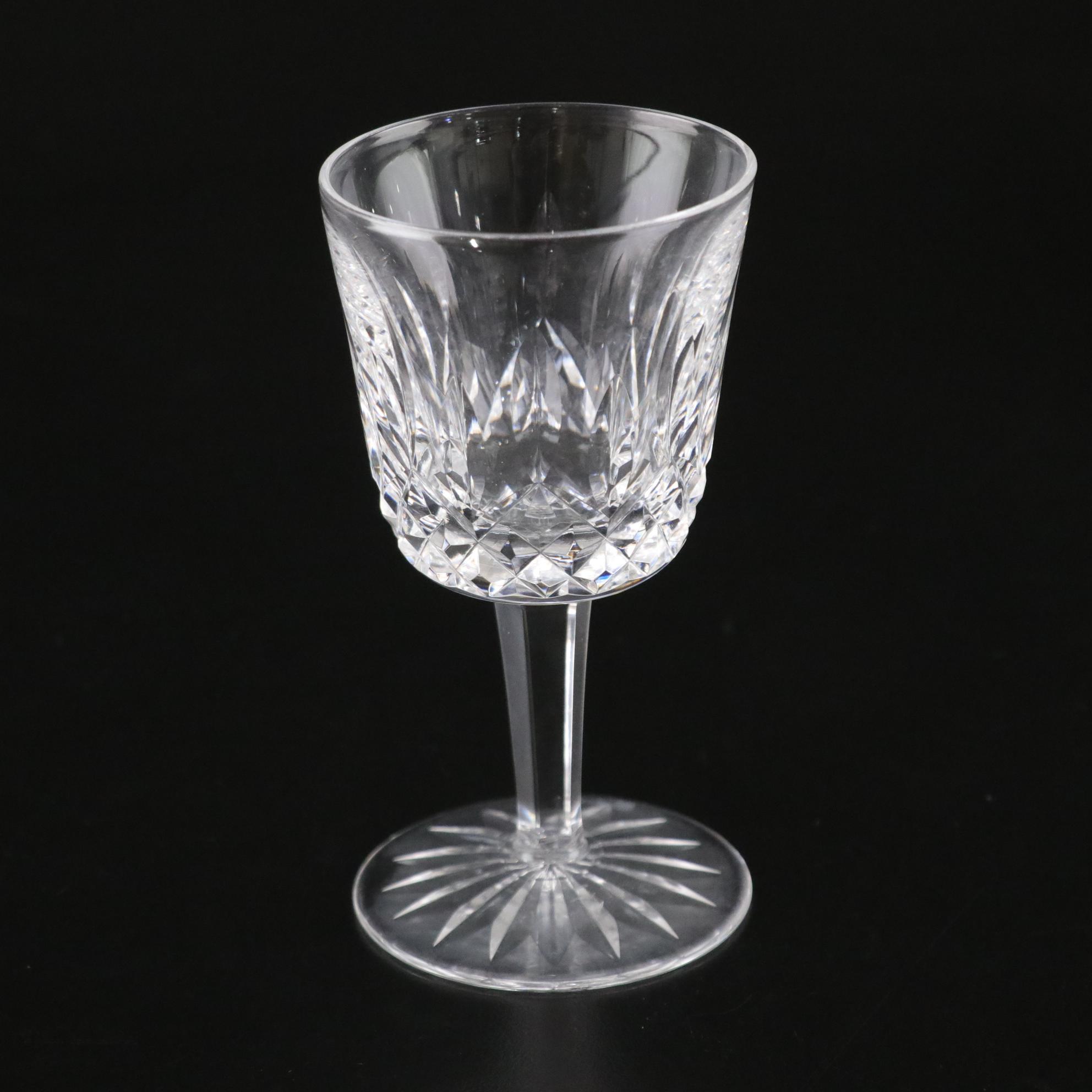 Waterford Crystal "Lismore" Port Wine Glasses, Mid to Late 20th C.