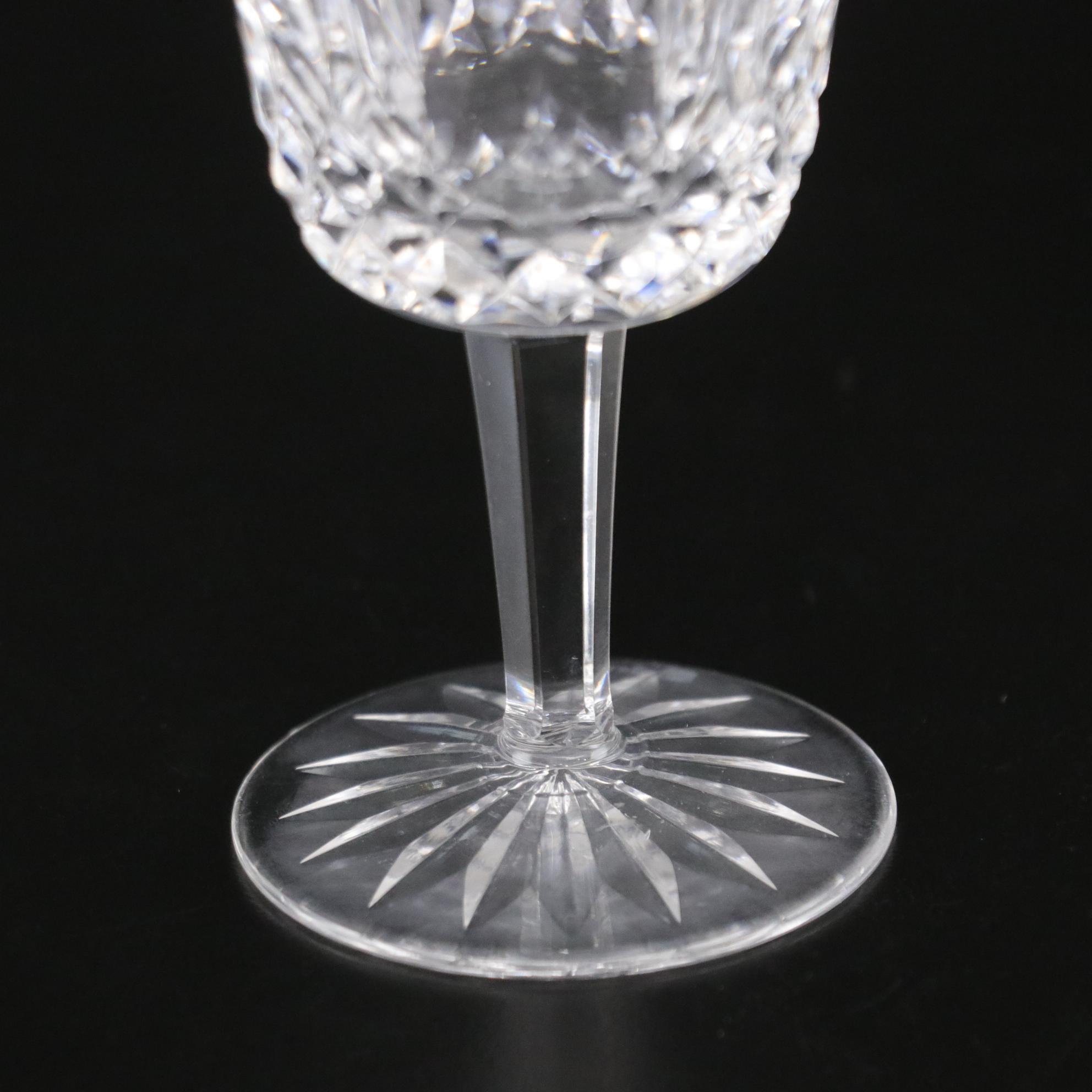 Waterford Crystal "Lismore" Port Wine Glasses, Mid to Late 20th C.