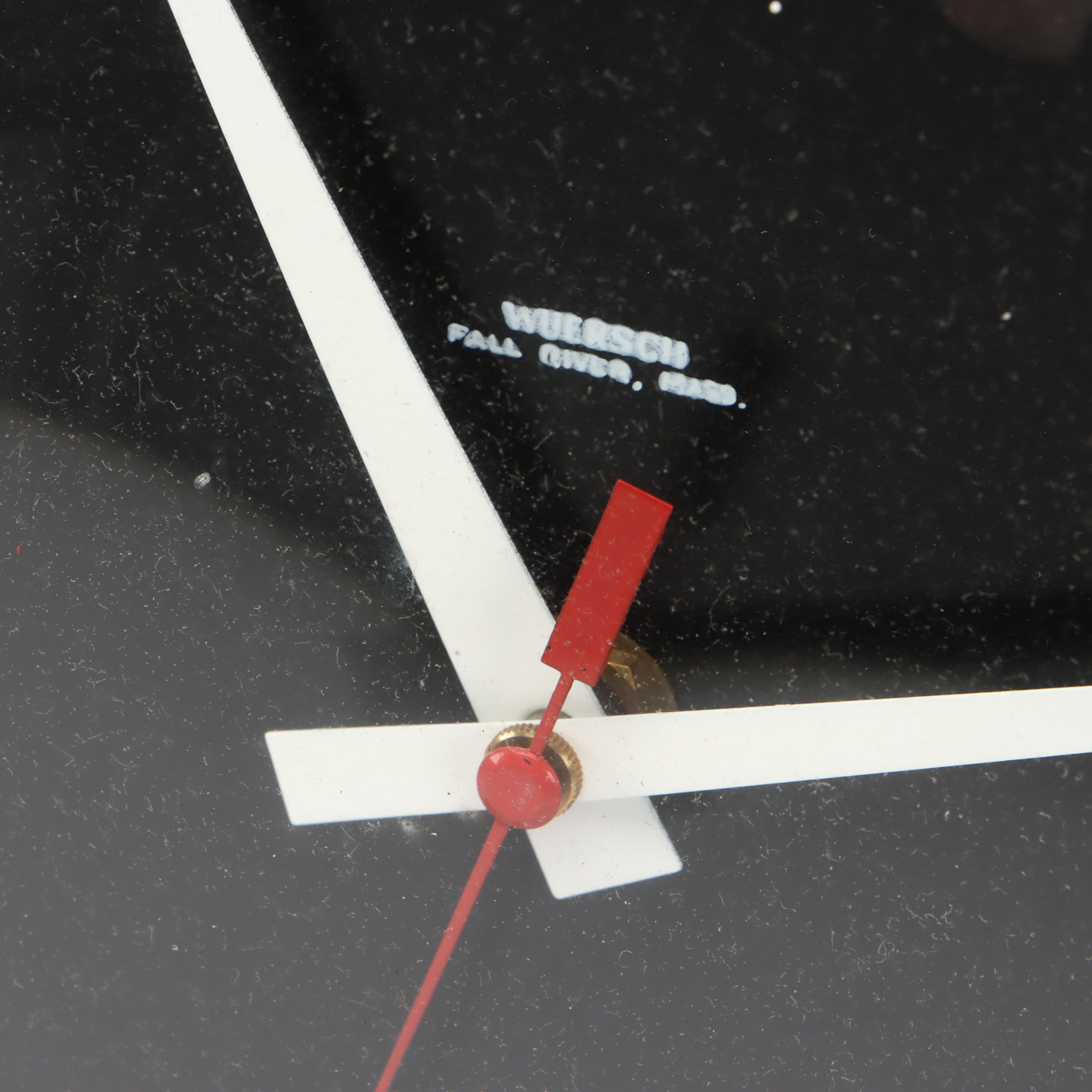 Wersch Who Cares? Wall Clock with Other Wooden Stand, Mid-20th Century