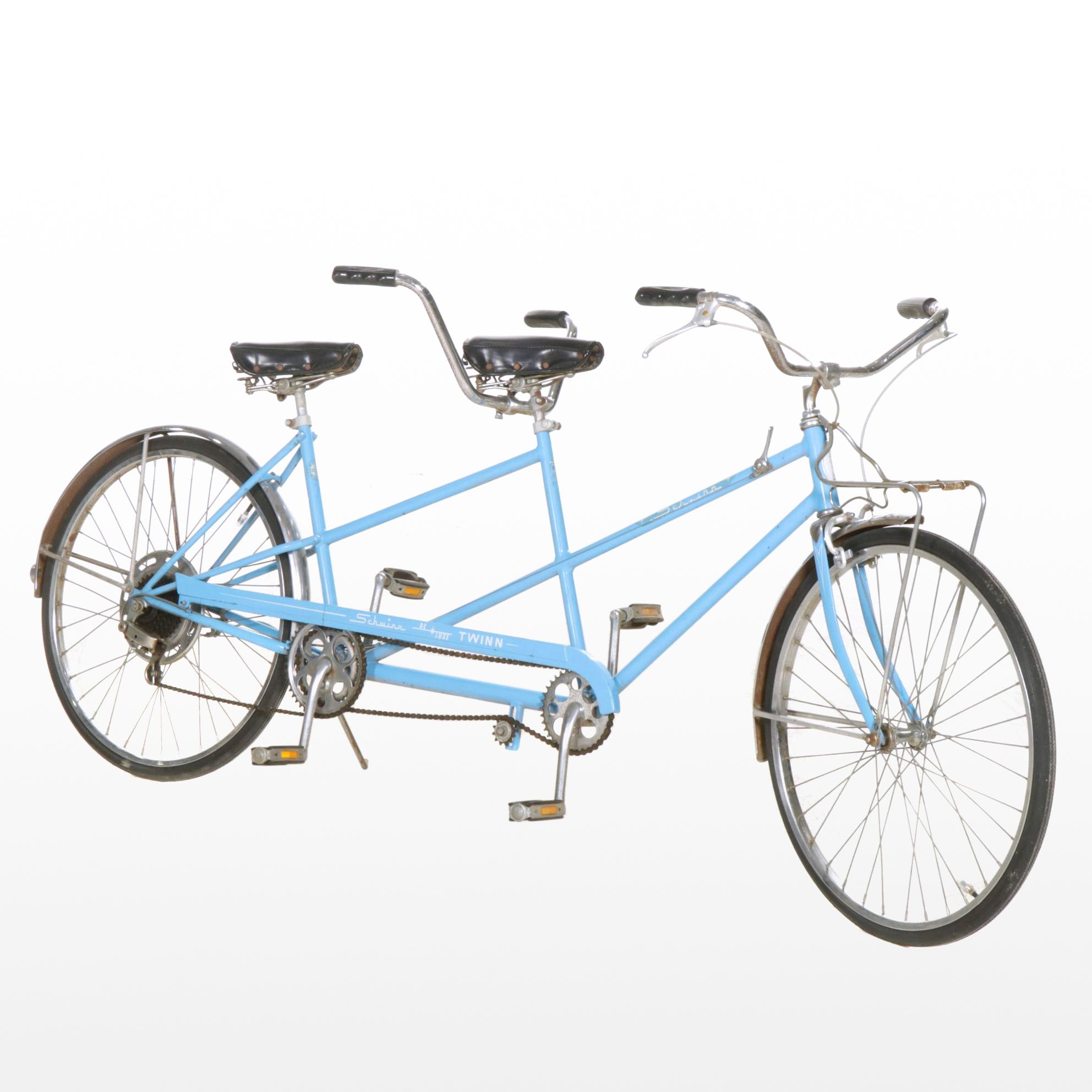 Schwinn "De Luxe Twinn" Tandem 5-Speed Cruiser Bicycle in Blue