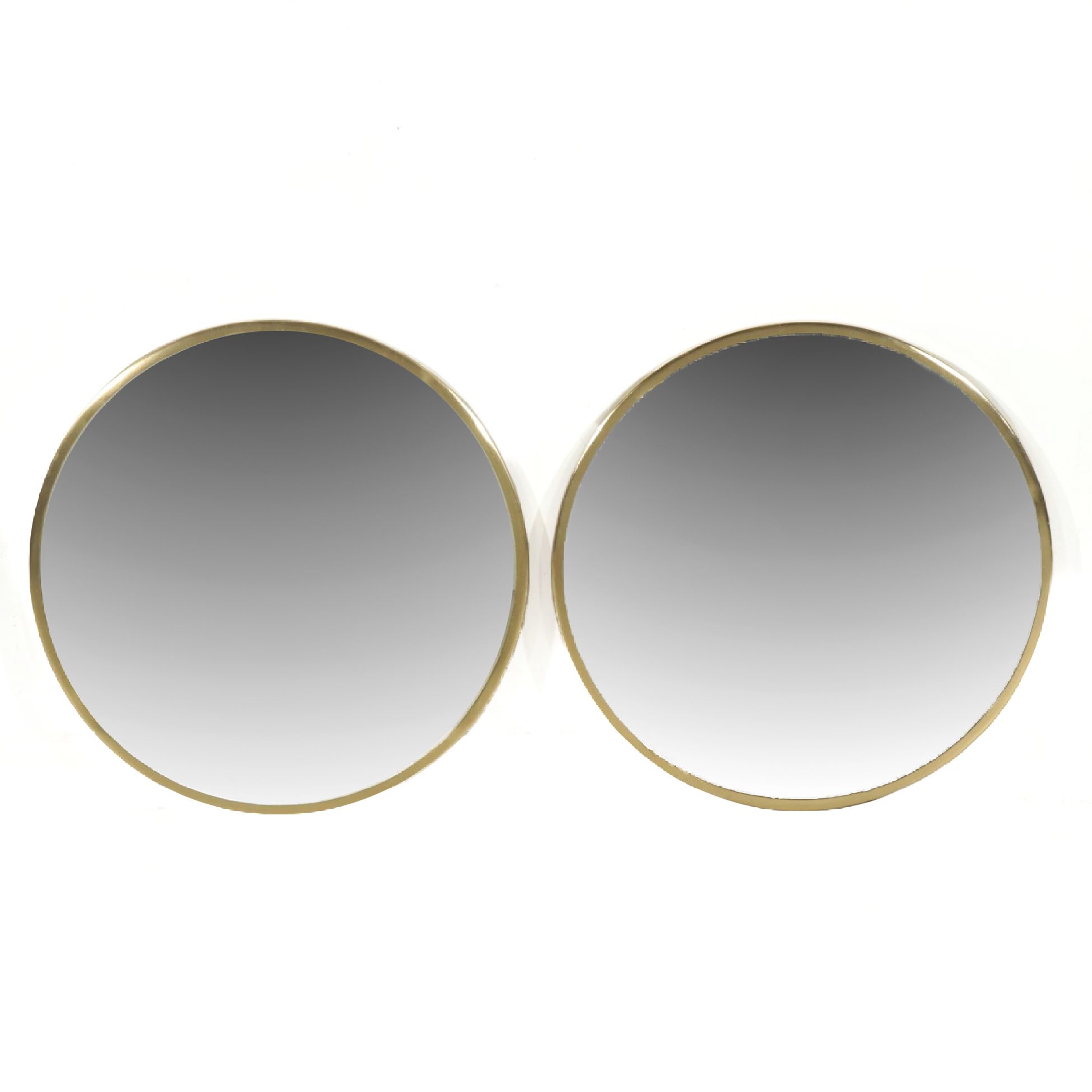 Threshold for Target Gold Finished Metal Round Wall Mirrors, 21st Century
