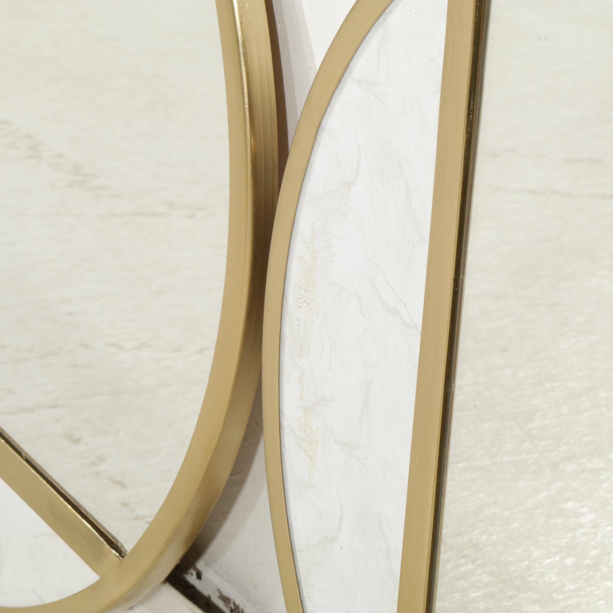 Threshold for Target Gold Finished Metal Round Wall Mirrors, 21st Century