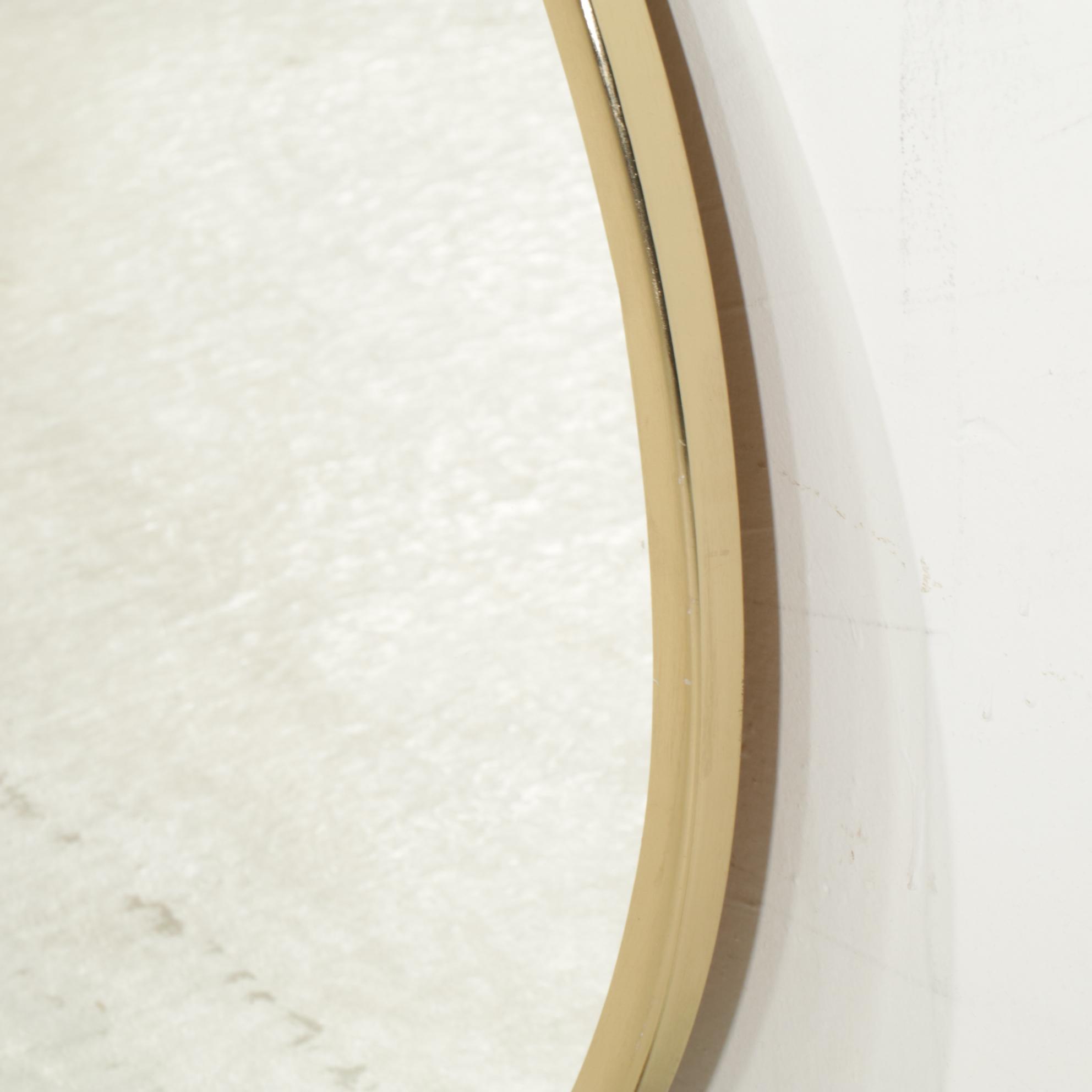 Threshold for Target Gold Finished Metal Round Wall Mirrors, 21st Century