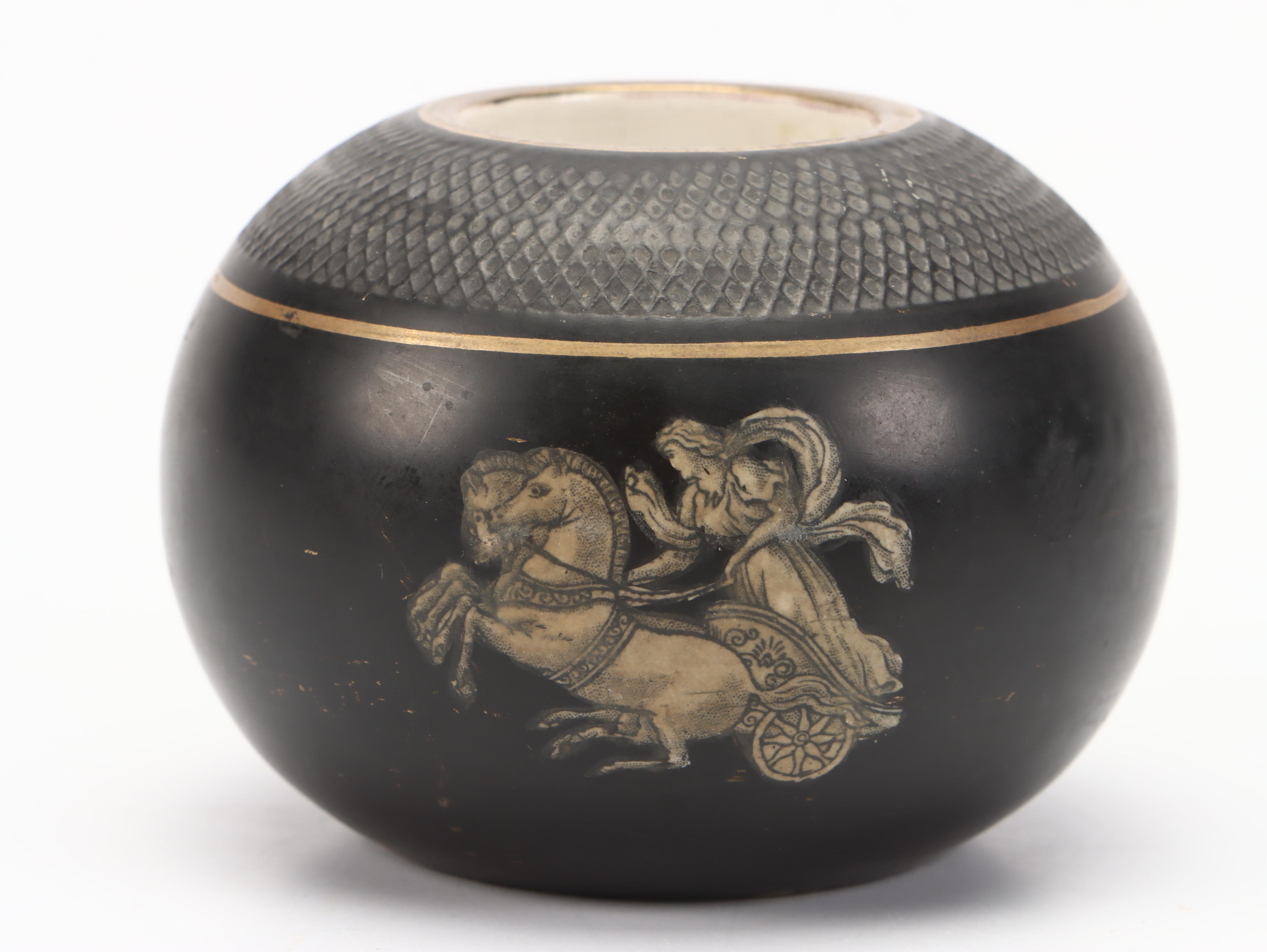 Felix & Richard Pratt "Etruscan" Match Striker and Other Prattware Mustard Pots