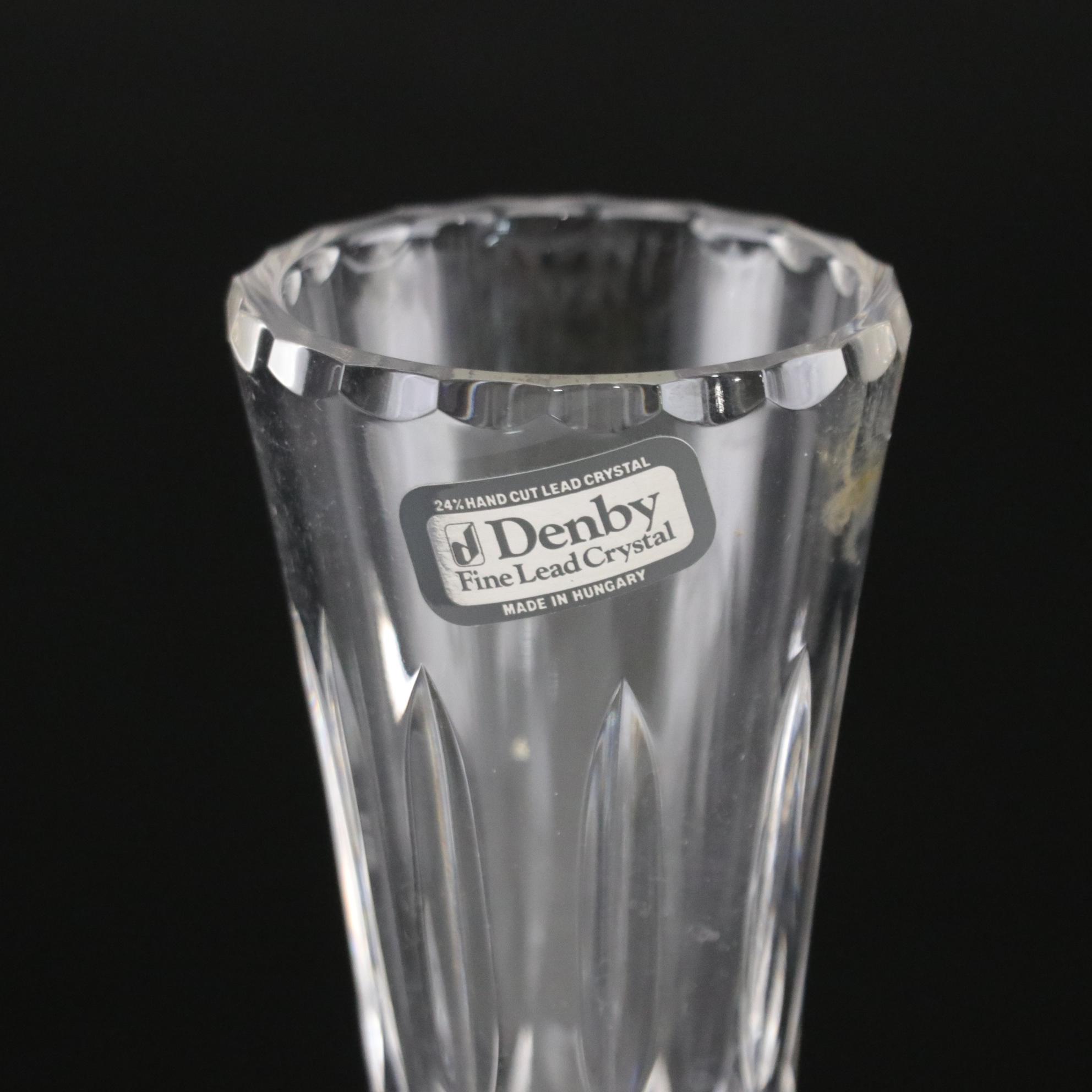 Sculptured Crystal Bowl, Waterford Ashtray & Denby Crystal Bud Vase