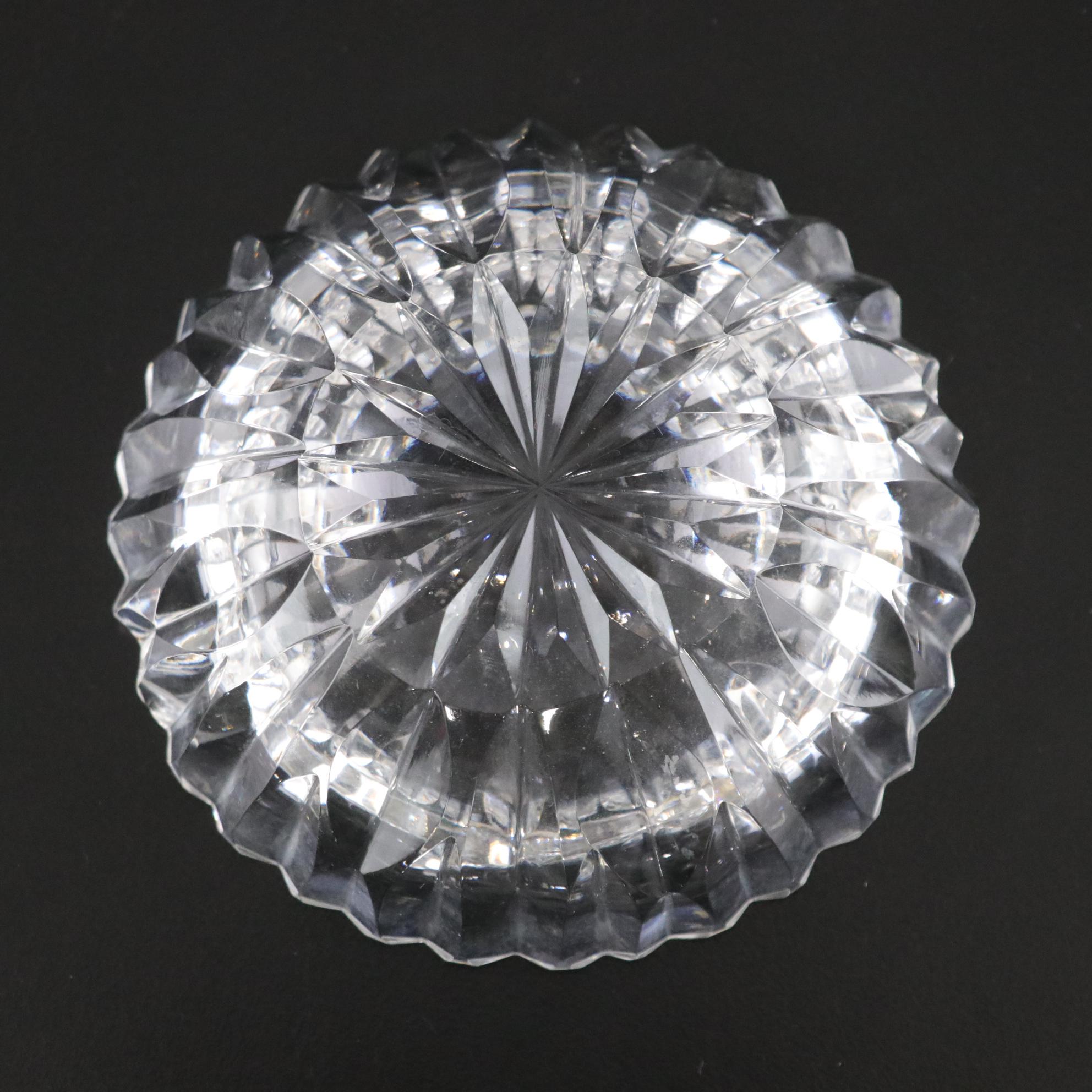 Sculptured Crystal Bowl, Waterford Ashtray & Denby Crystal Bud Vase