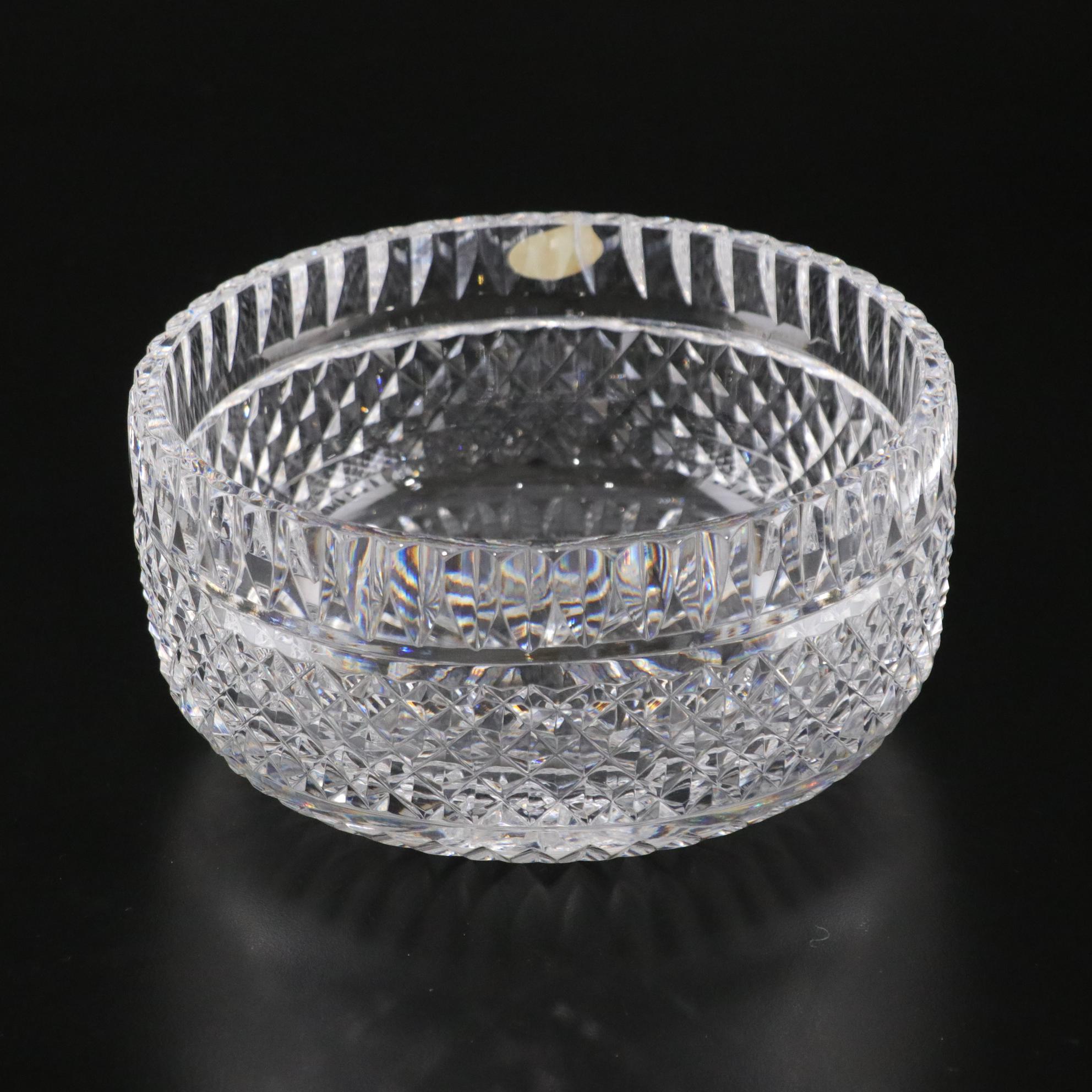 Sculptured Crystal Bowl, Waterford Ashtray & Denby Crystal Bud Vase