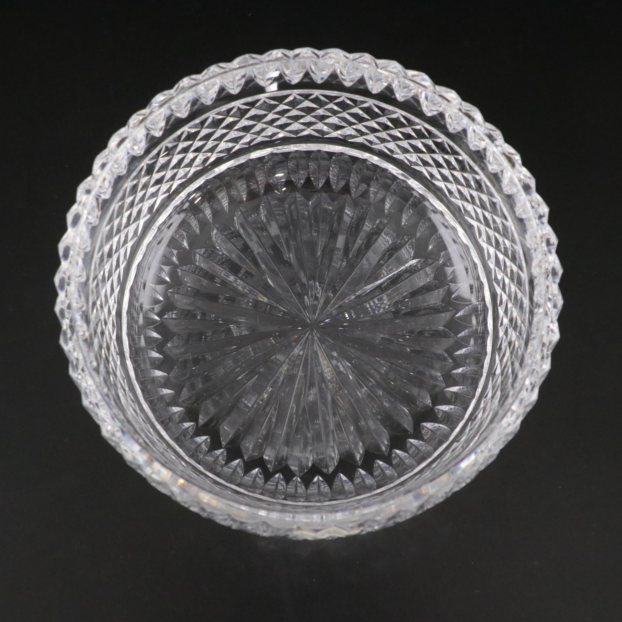 Sculptured Crystal Bowl, Waterford Ashtray & Denby Crystal Bud Vase