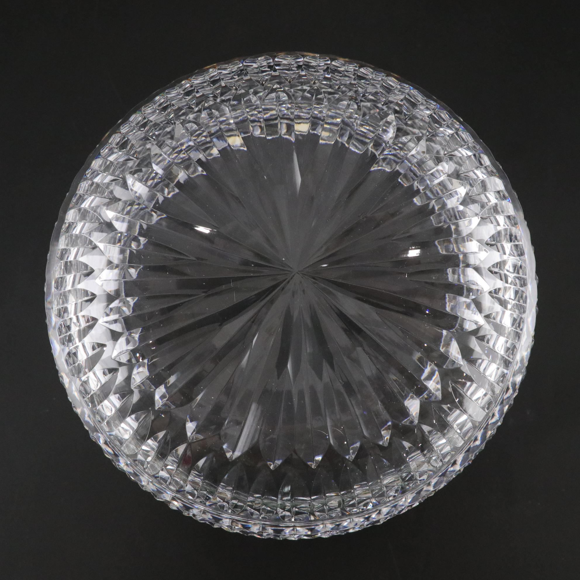 Sculptured Crystal Bowl, Waterford Ashtray & Denby Crystal Bud Vase