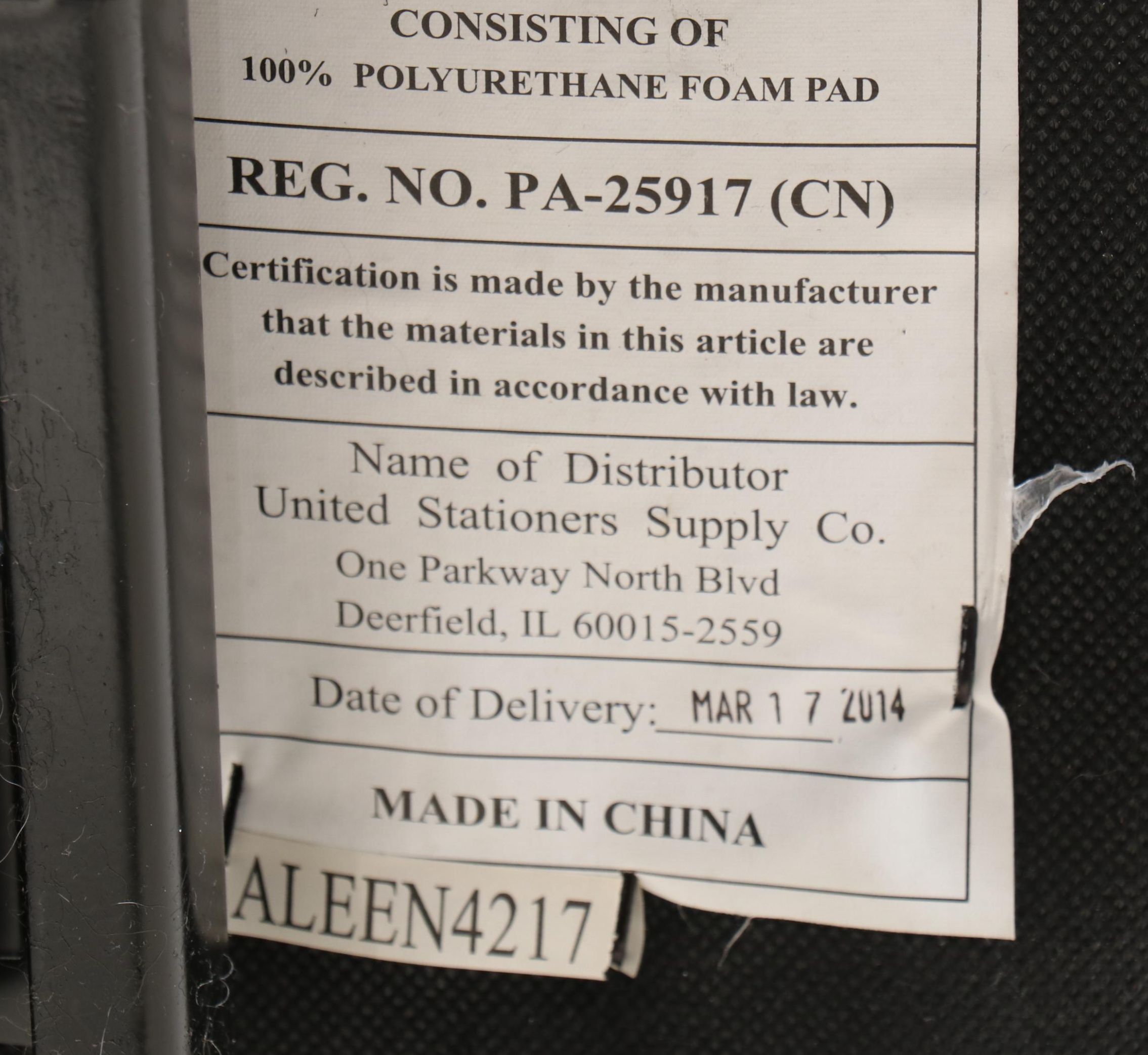 HON Walnut Laminate Office Desk with United Stationers Supply Executive Chair