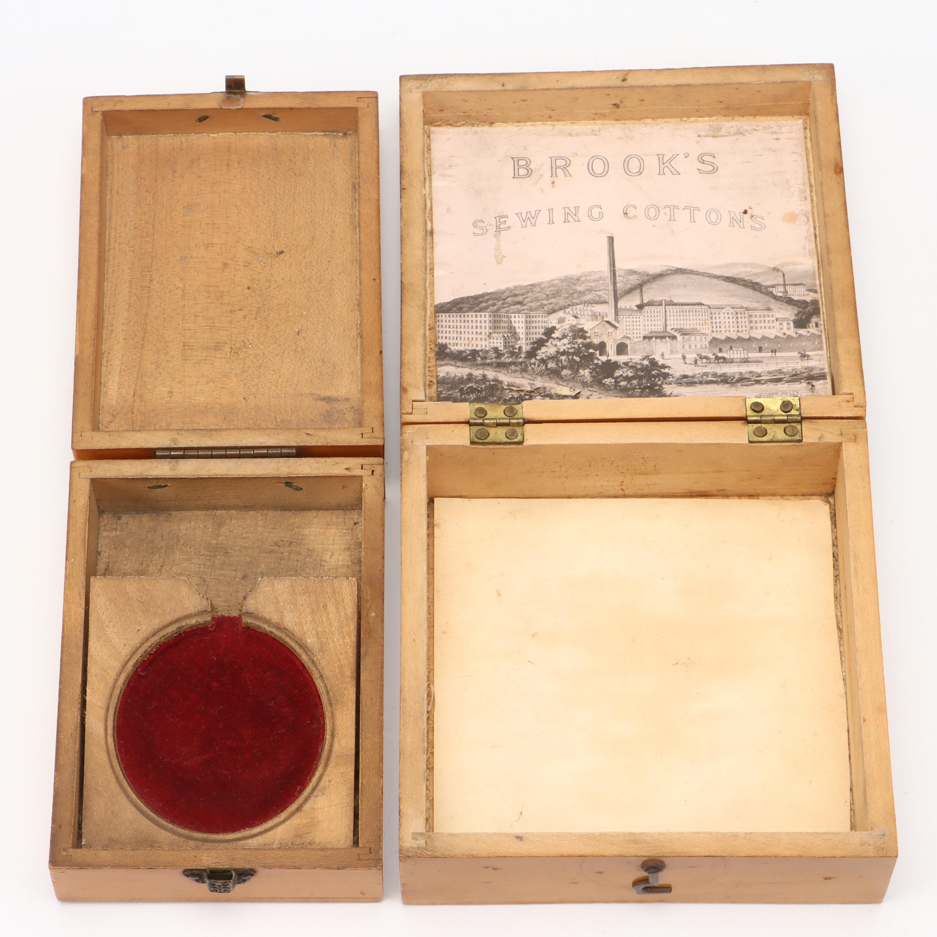 Wooden Treen Needle Cases with Boxes and Turnpin