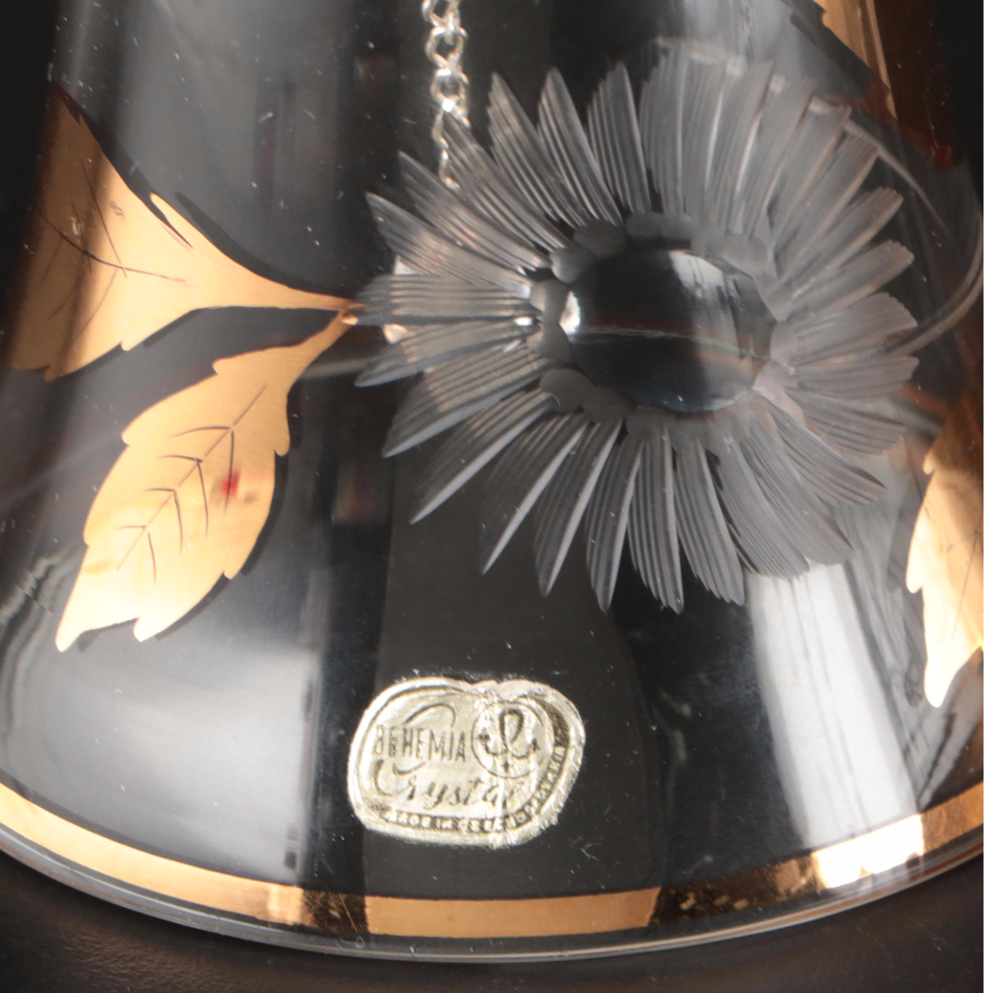 Bohemia Crystal, Tiffin Glass, Other Etched Glass Bells