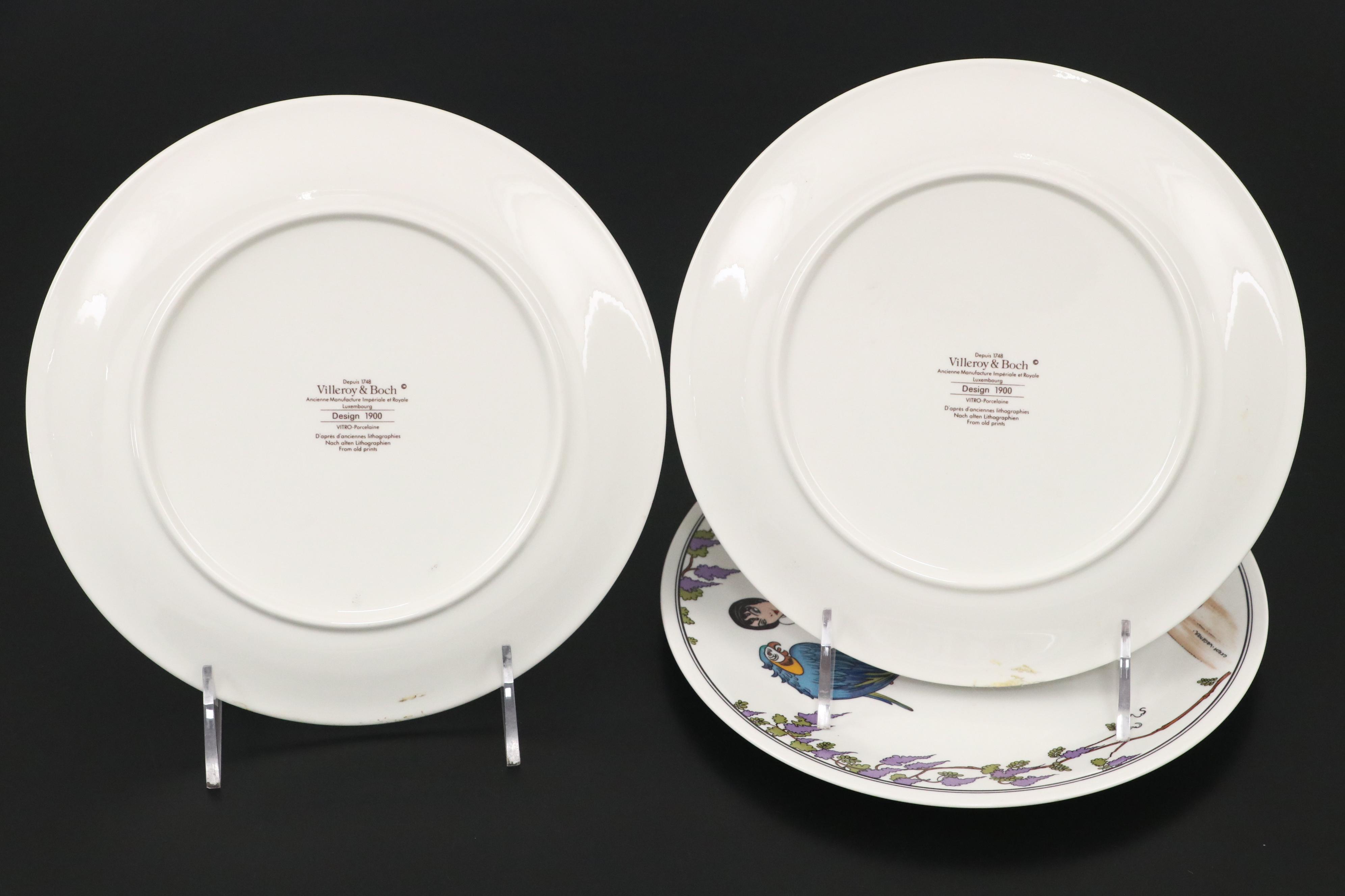 Villeroy & Boch "Design 1900" Porcelain Mugs and Salad Plates